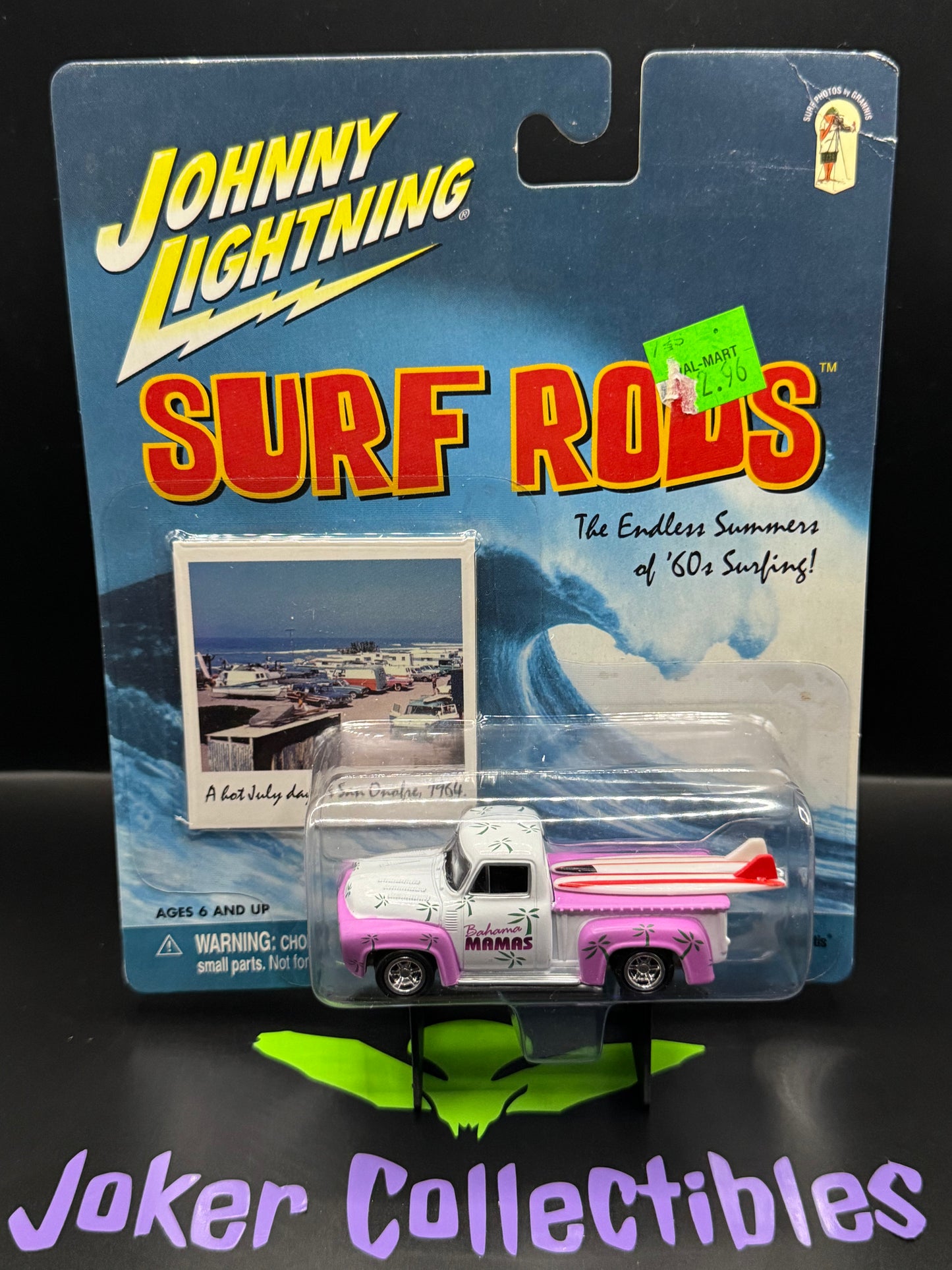 Johnny Lightning Surf Rods Purple & White Bahama Mamas Pickup