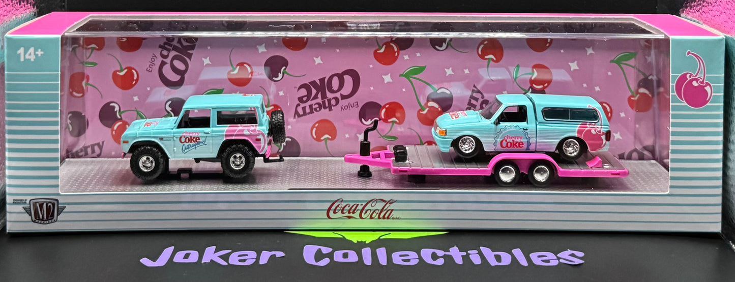 M2 Machines Auto-Haulers Cherry Coke 1976 Ford Bronco & 1995 Ford Ranger XLT S03 26-10