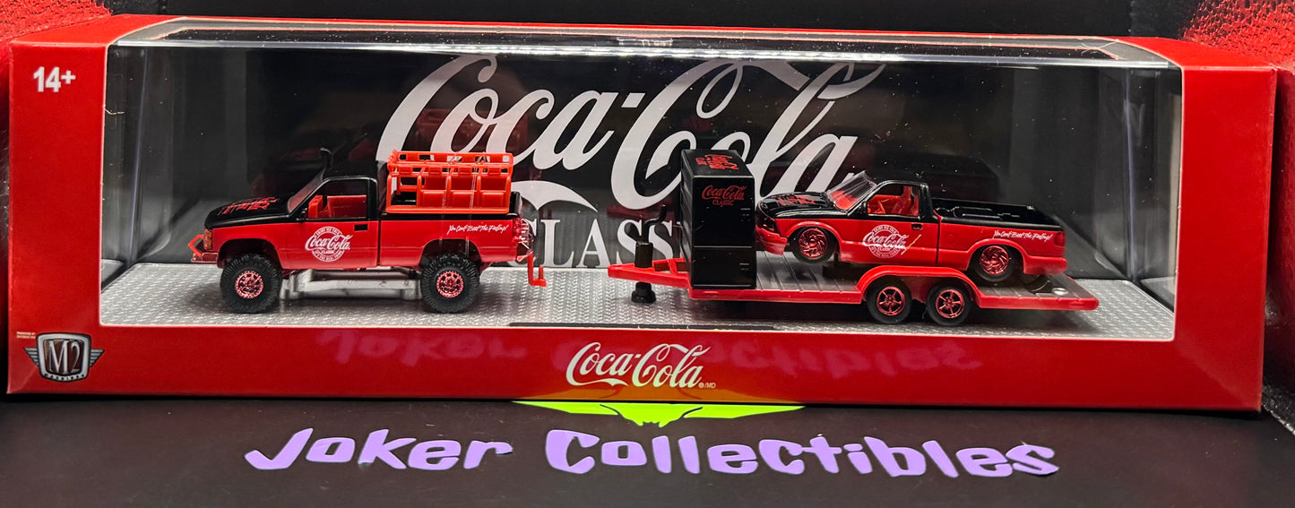 M2 Machines Auto-Haulers Chase Coca-Cola 1998 GMC Sierra 4x4 & 199 GMC S15 Sonoma S03 26-09