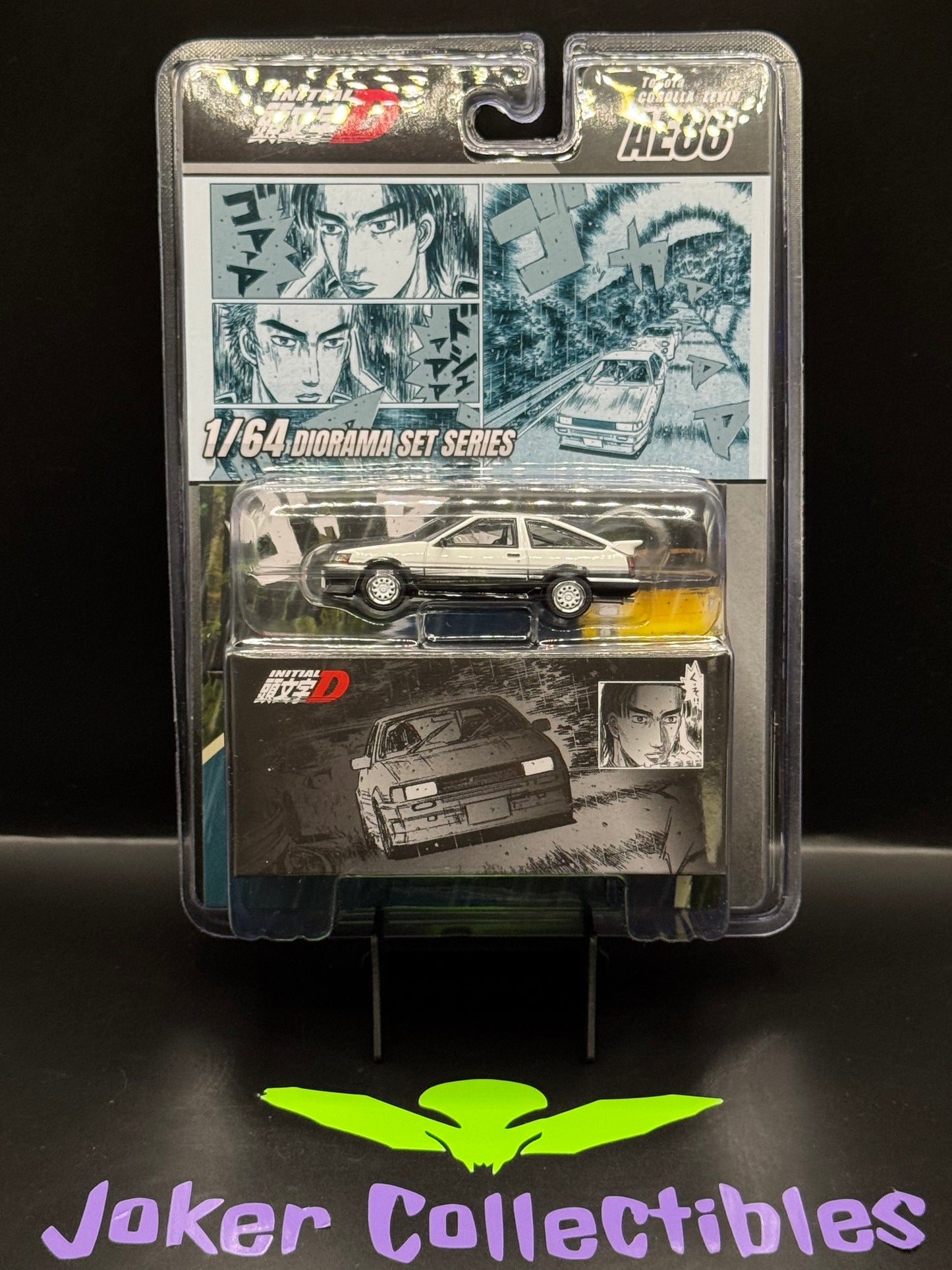 Hobby Japan 1/64 Initial D Diorama Set Series Toyota Corolla Levin AE86 Wataru Akiyama VS Keisuke Takahashi