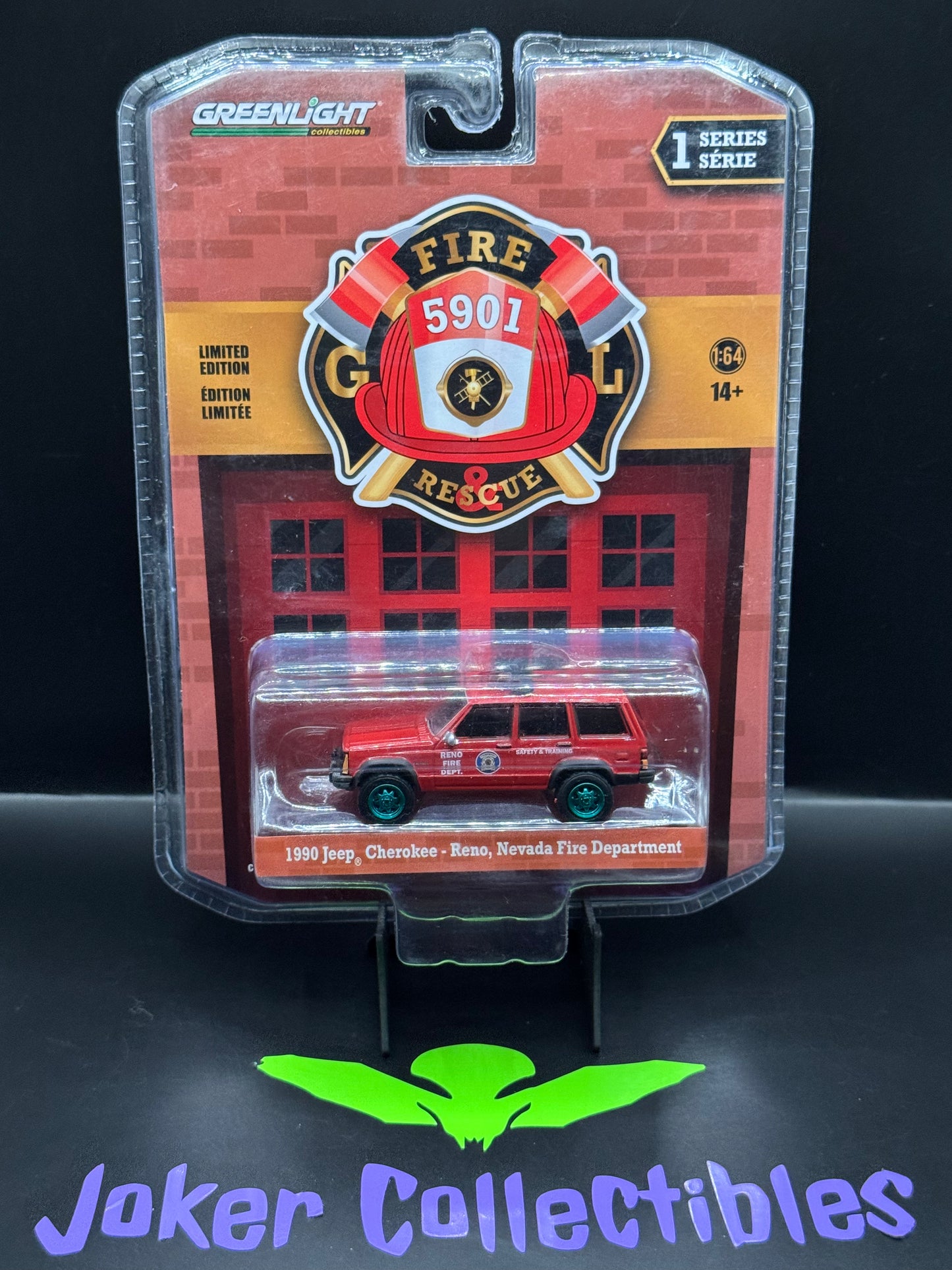 Greenlight Fire & Rescue Series 1 Chase Green Machine 1990 Jeep Cherokee Reno Nevada Fire Department