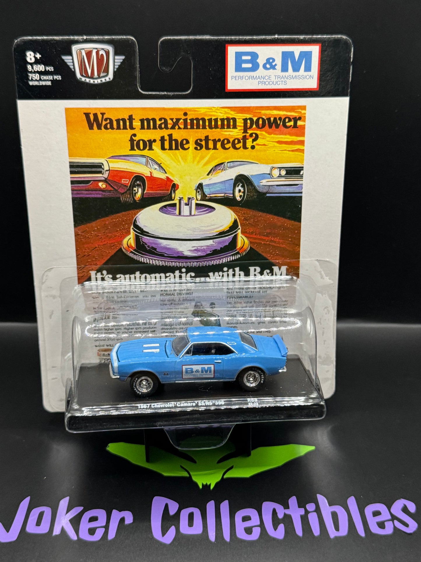 M2 Machines Auto-Drivers B&M Blue 1967 Chevrolet Camaro SS/RS 396 R88 22-23