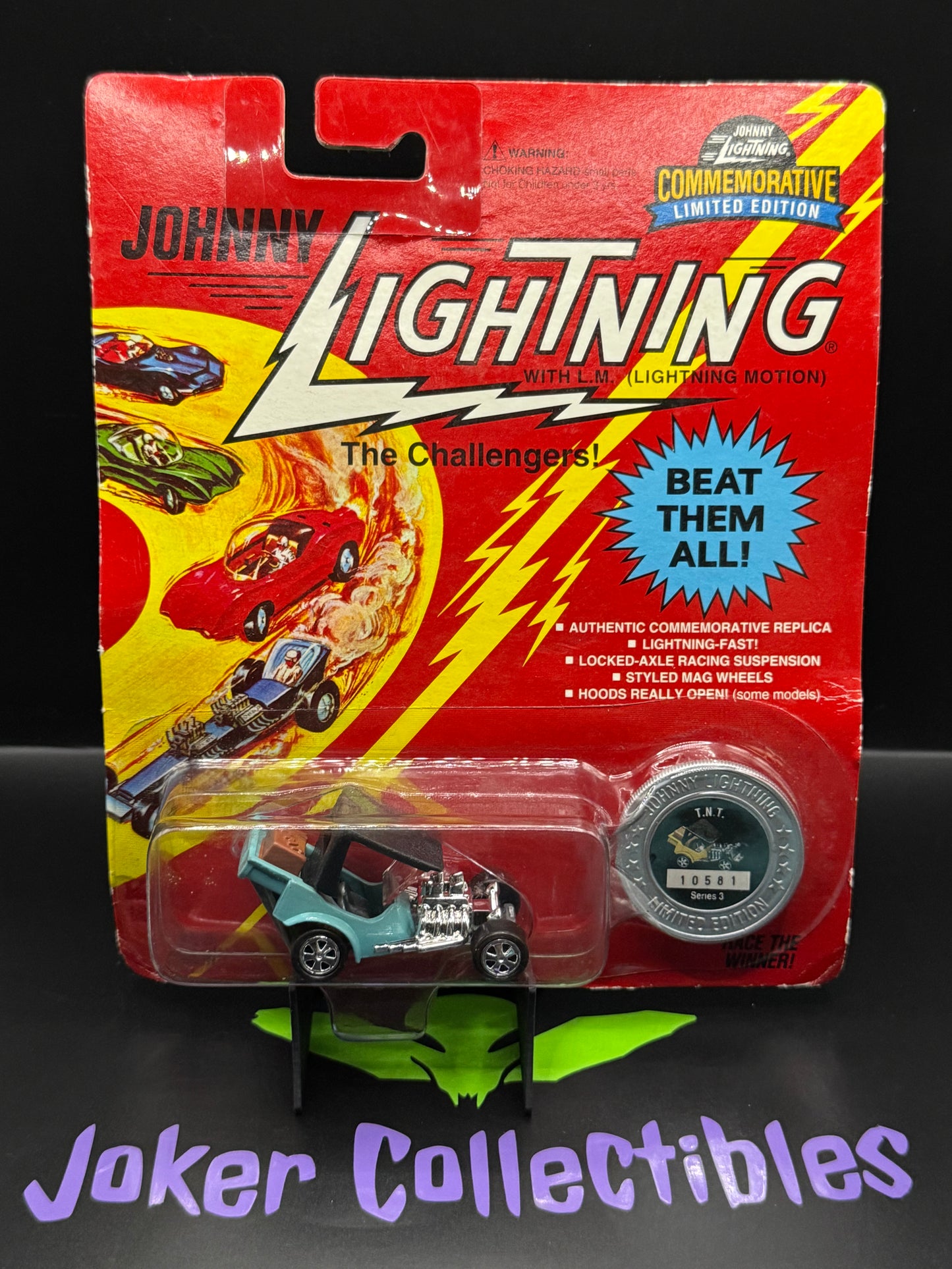 Johnny Lightning The Challengers Blue T.N.T. with Coin Series 3