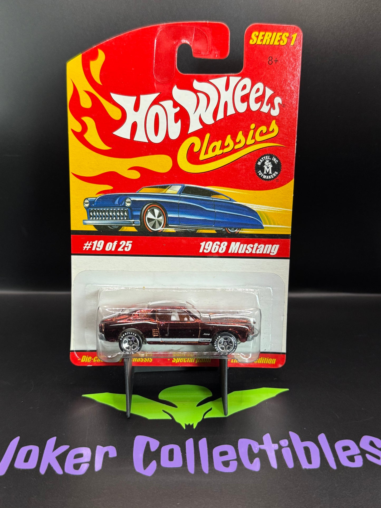 Hot Wheels Classics Series 1 1968 Mustang 19 of 25 Root Beer Brown w/ Protector