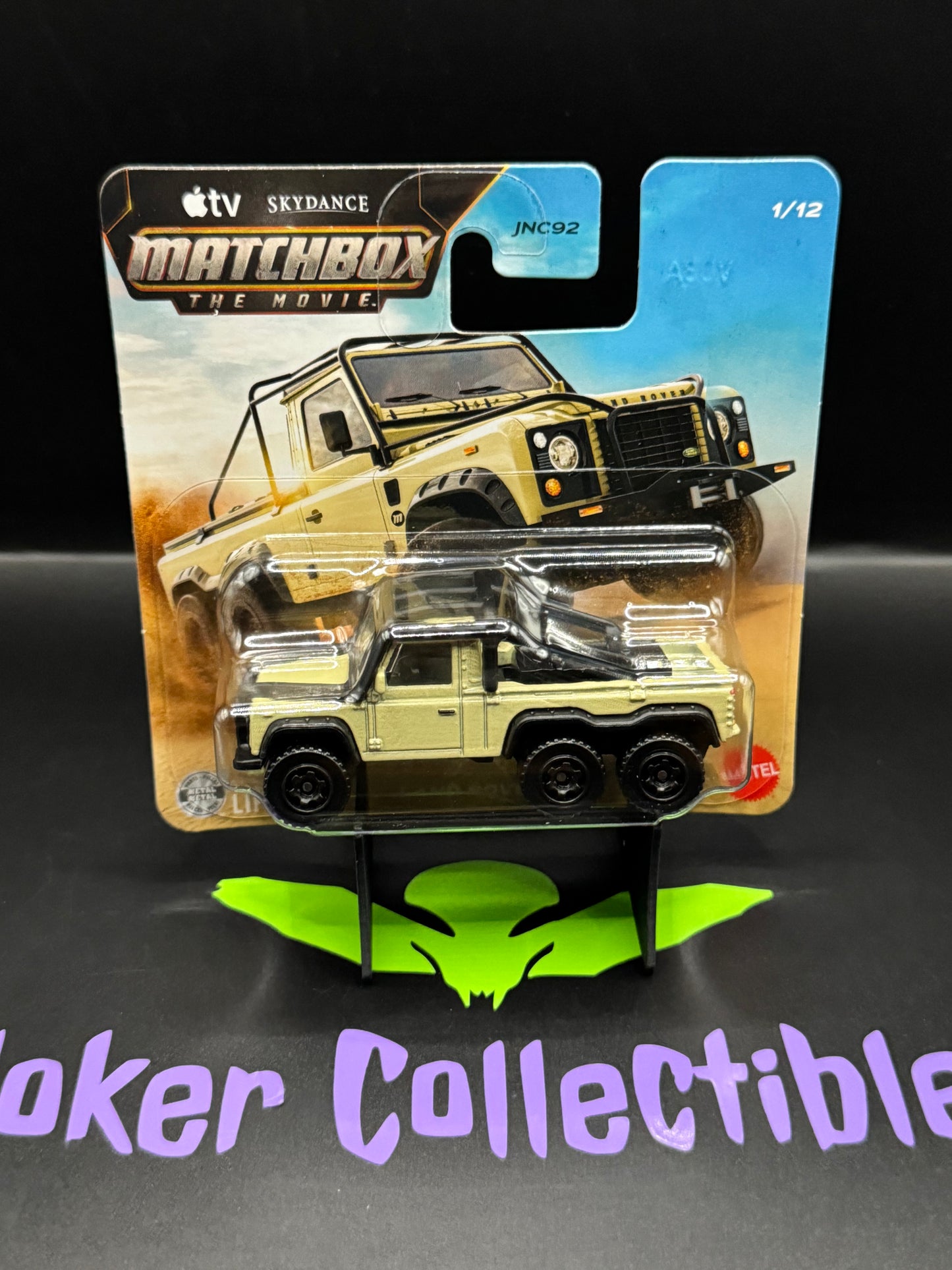 Matchbox the Movie Tan Land Rover 6x6 # 1/12 - Short Card