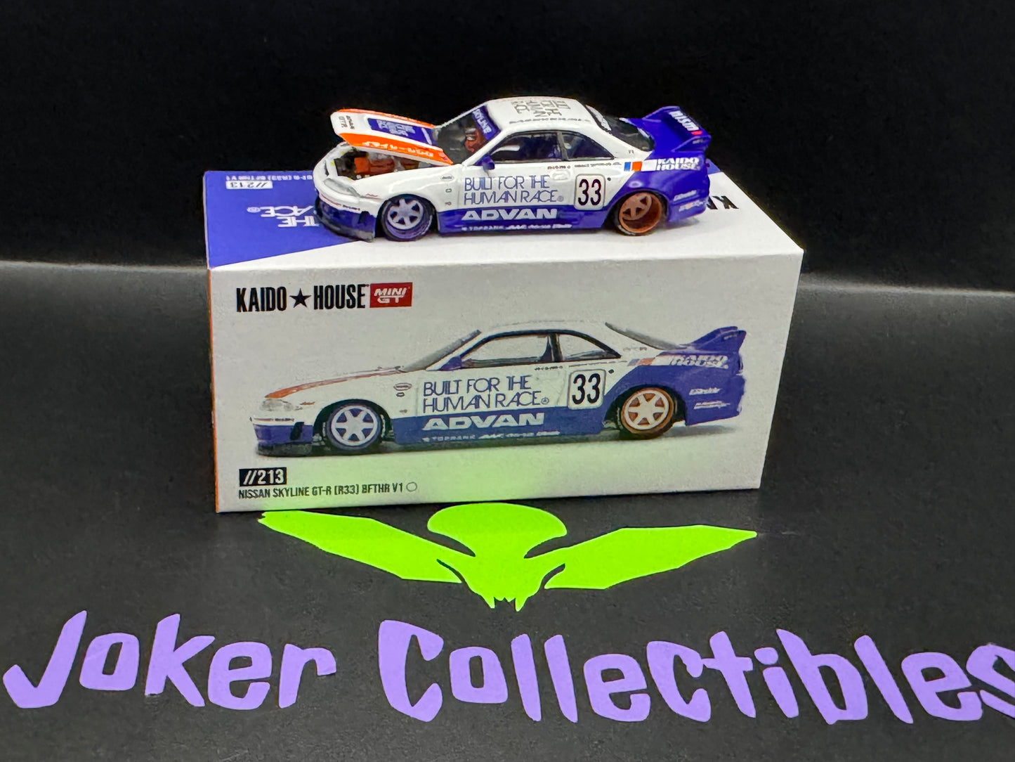 Kaido House Nissan Skyline GT-R R33 BFTHR V1 White Blue Two-tone KHMG213