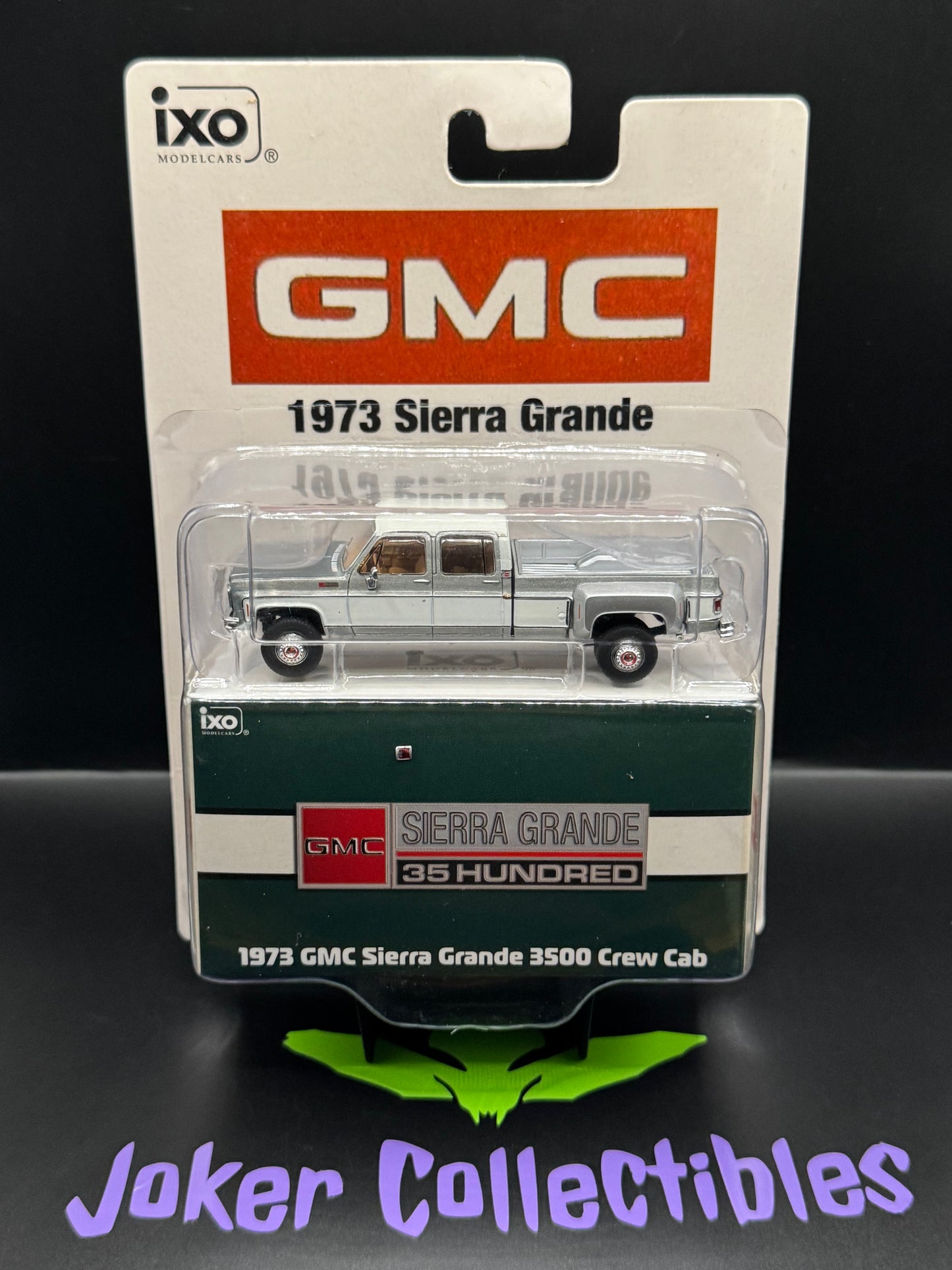 IXO Models Chase GMC Sierra Grande 3500 Crew Cab Dually Green White
