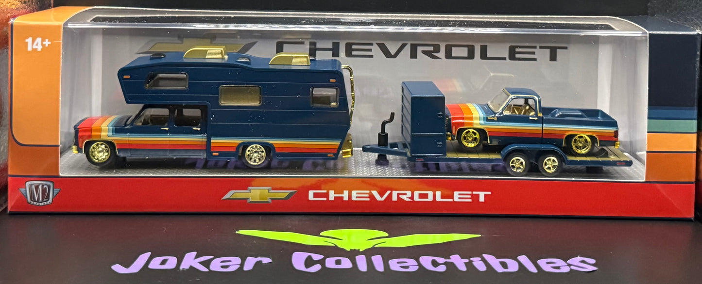 M2 Machines Auto-Haulers Chase 1975 Chevrolet Cheyenne Super 30 & 1978 Chevrolet C10 Silverado R100 26-16