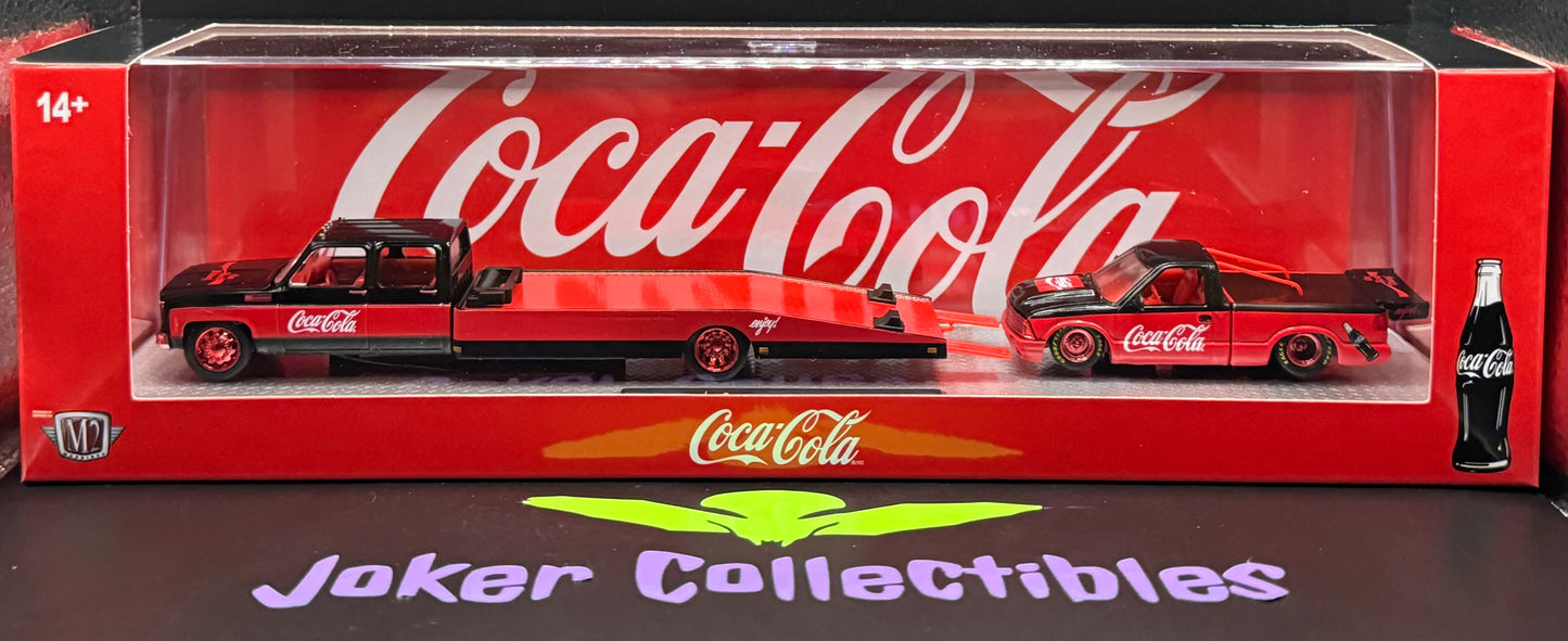 M2 Machines Auto-Haulers Coca-Cola Chase 1973 GMC Ramp Truck & 1995 GMC Sonoma 15 S05 26-15