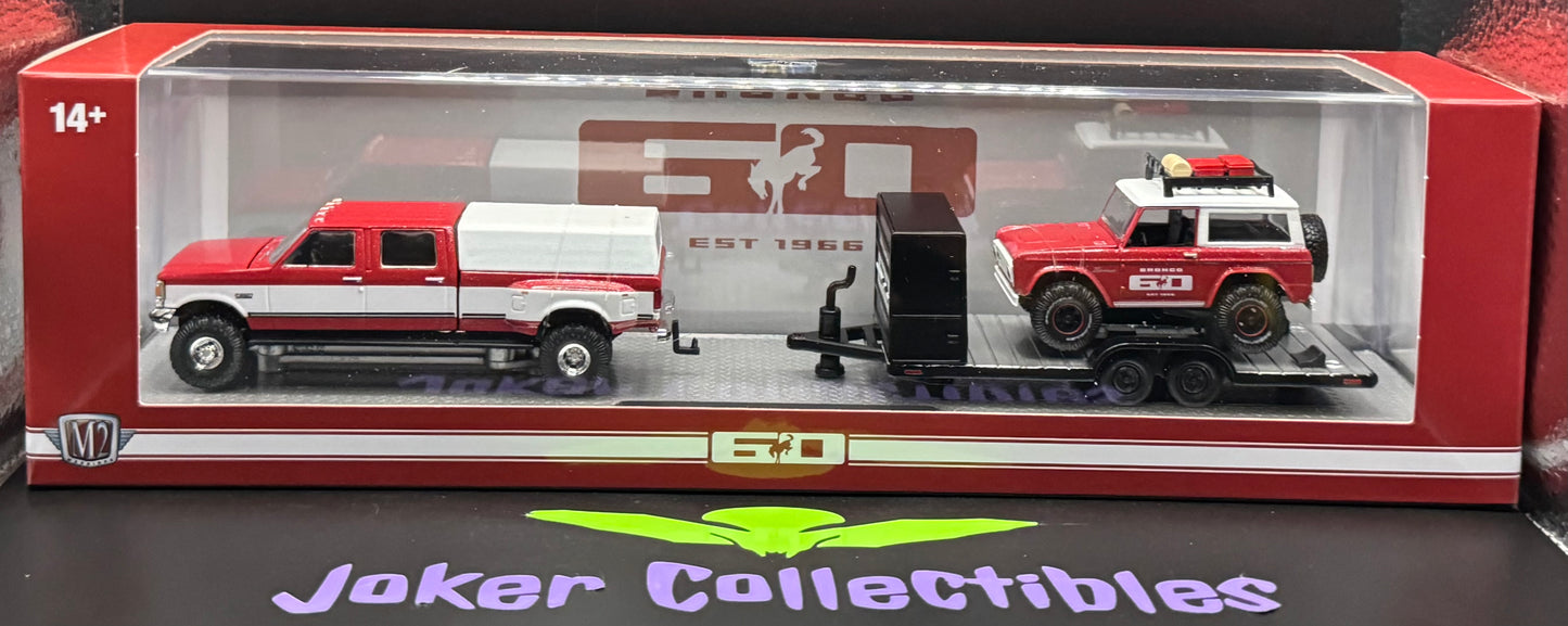M2 Machines Auto-Haulers 1987 Ford F-350 Truck & 1966 Ford Bronco R100 26-18