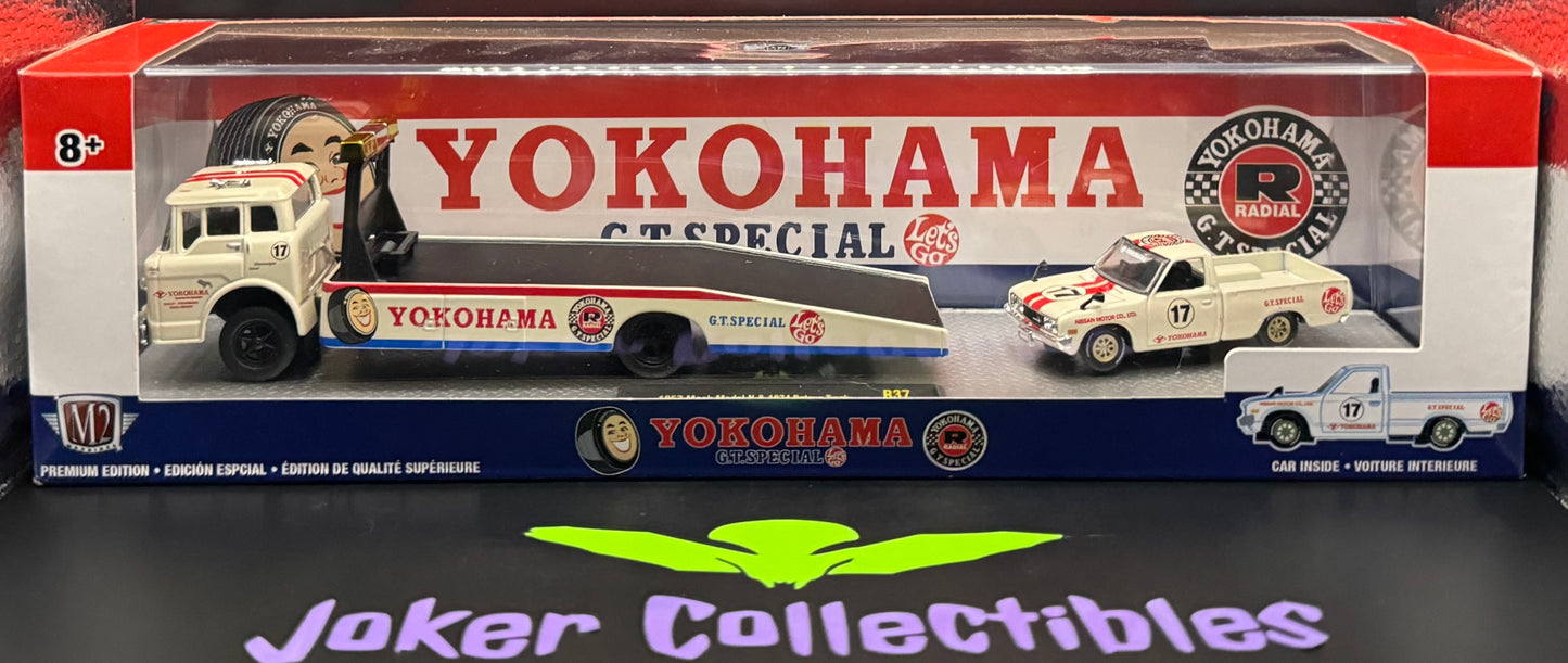 M2 Machines Auto-Haulers Yokohama 1957 Mack Model N & 1974 Datsun Truck R37 20-03