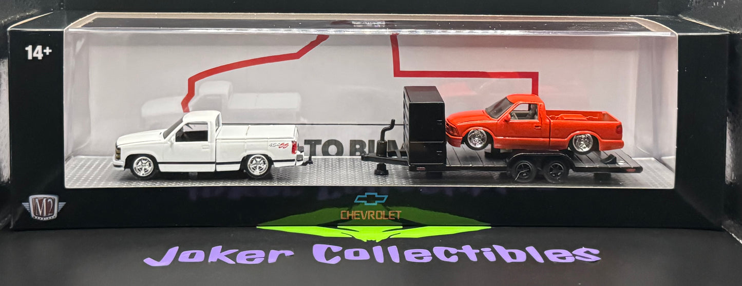 M2 Machines Auto-Haulers 1995 Chevrolet S10 Custom & 1993 Chevrolet C1500 SS 454 R95 26-02