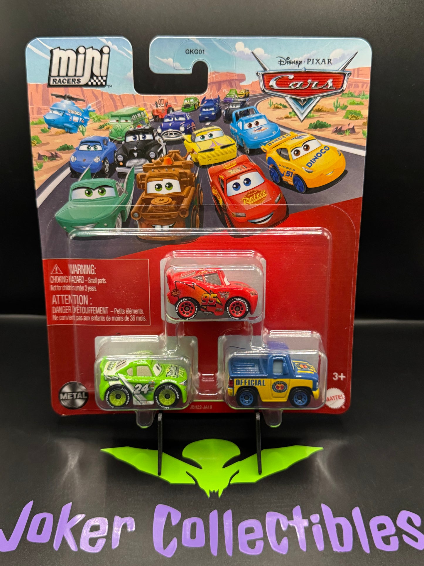 Disney Pixar Cars Mini Racers 3 Pack Brick Yardley Lightning McQueen & Dexter Hoover