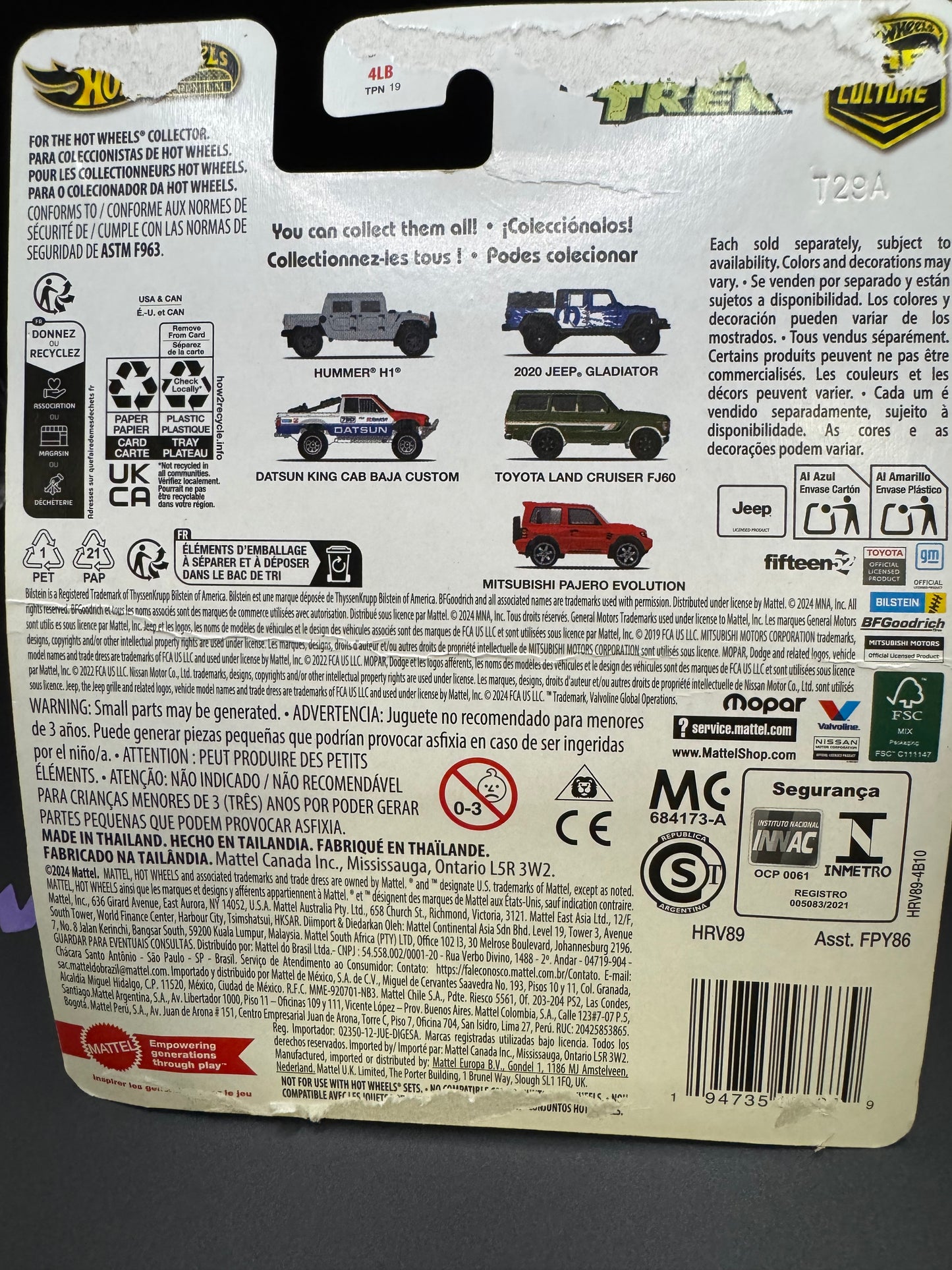 Bad Card Hot Wheels Premium Car Culture Terra Trek Mitsubishi Pajero Evolution # 5/5
