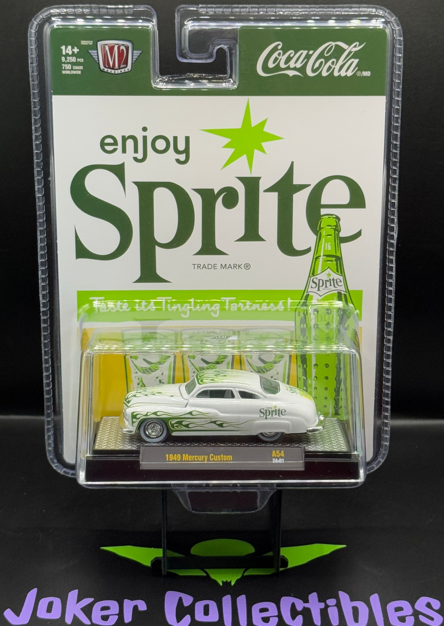 Sprite-themed die-cast car in packaging with Coca-Cola branding