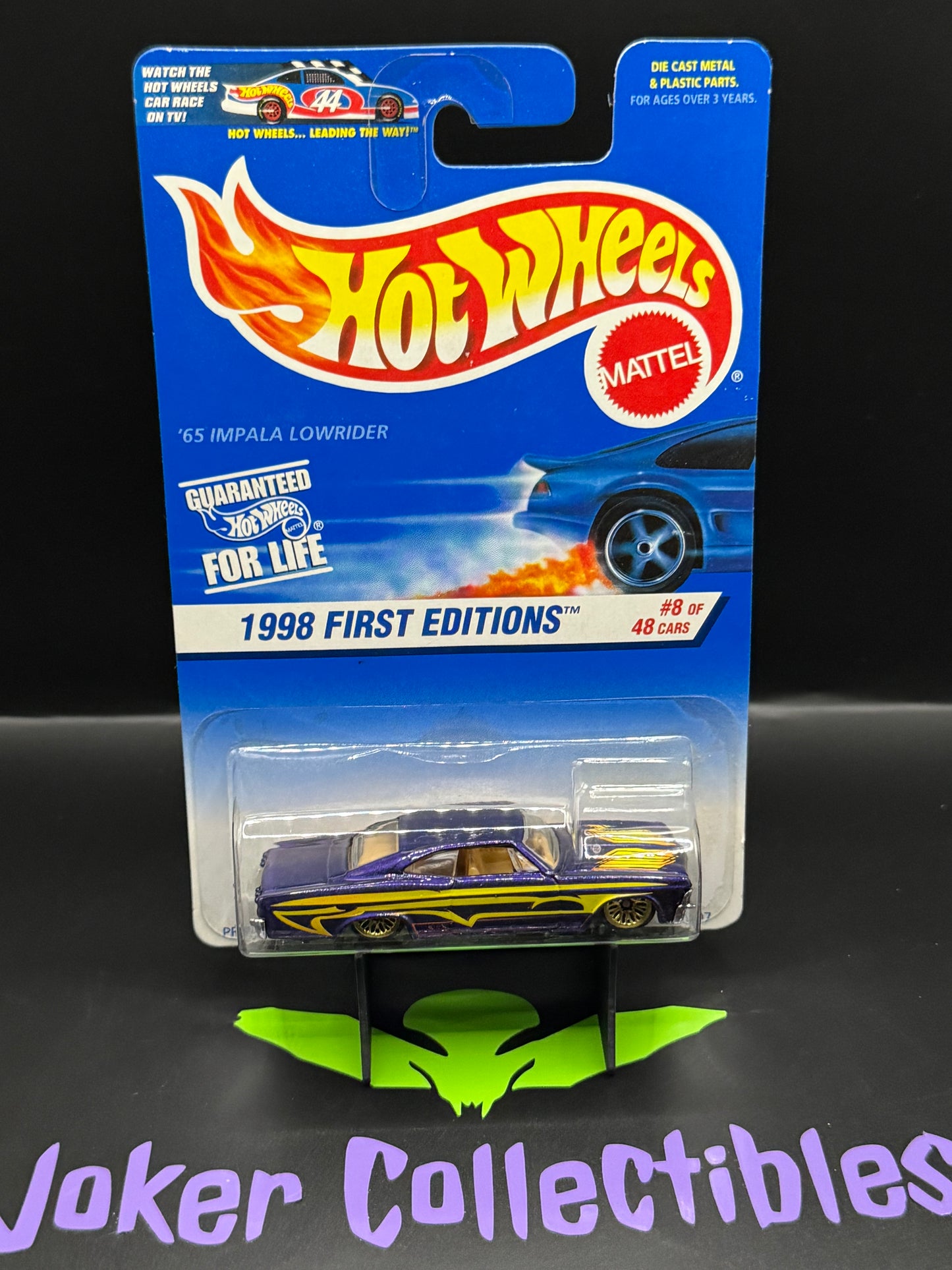 Hot Wheels Purple '65 Impala Lowrider 1998 First Editions 8 of 48 Cars Collector # 635