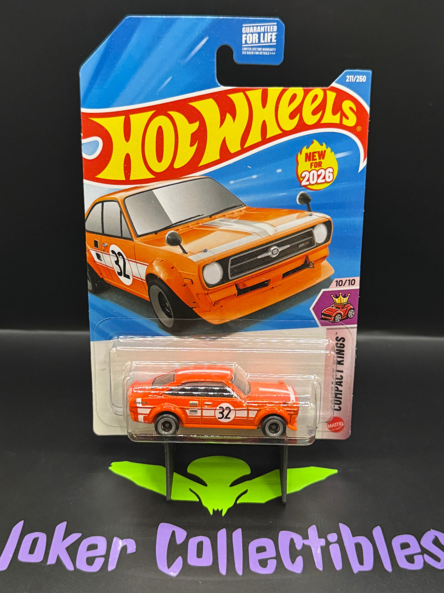 Hot Wheels 2026 Orange 1972 Datsun Sunny Coupe 211/250 Compact Kings 10/10 L Case
