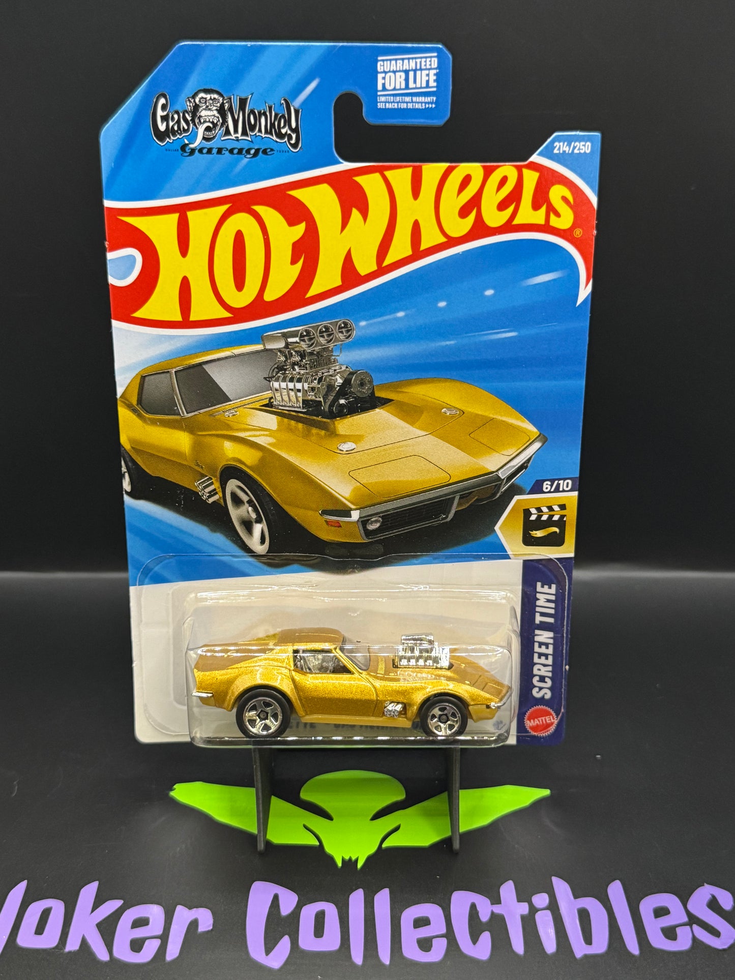 Hot Wheels 2026 Gold '68 Corvette - Gas Monkey Garage 214/250 Screen Time 6/10 L Case