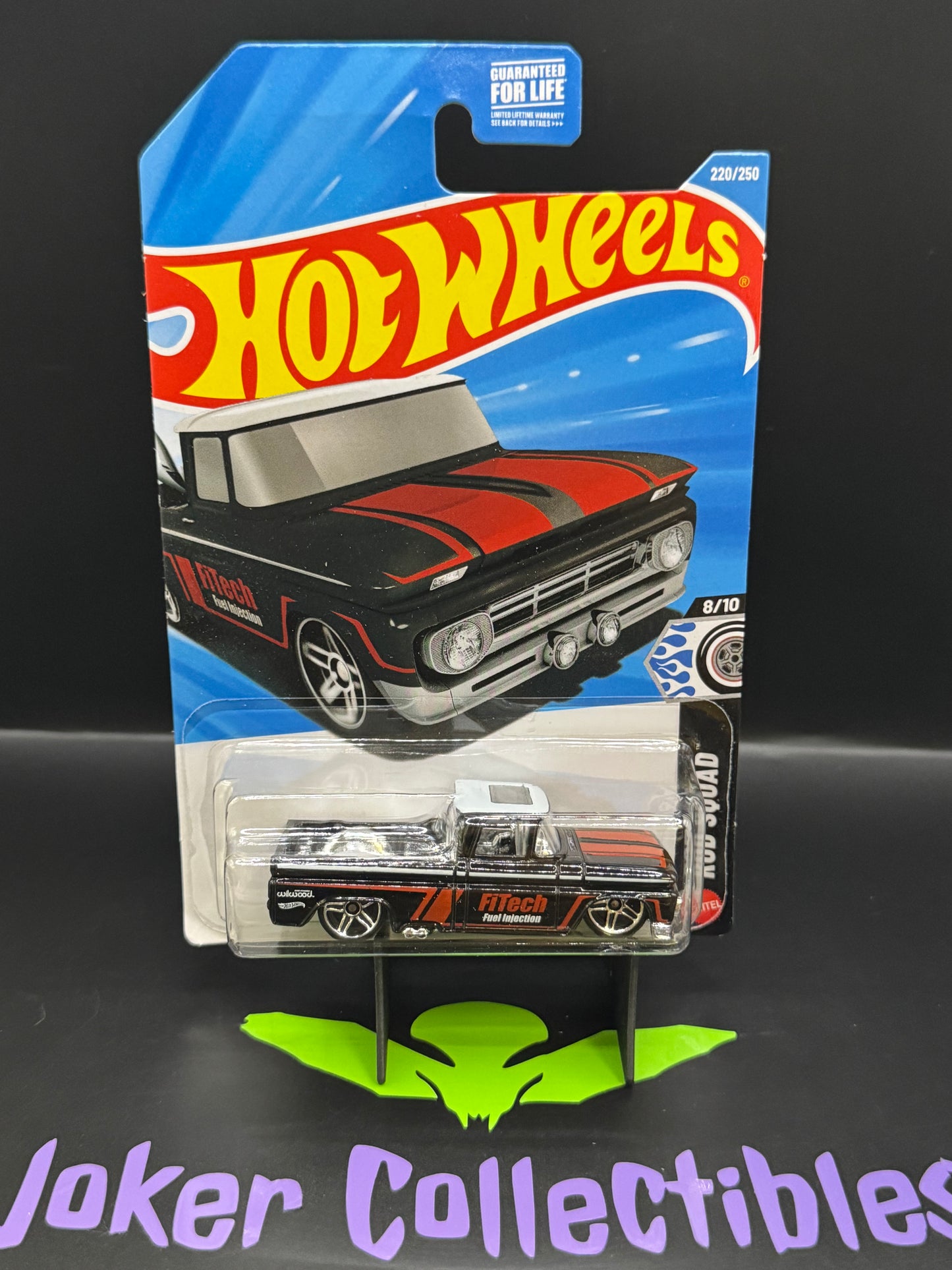 Hot Wheels 2026 Black FiTech Custom '62 Chevy Pickup 220/250 Rod Squad 8/10 L Case