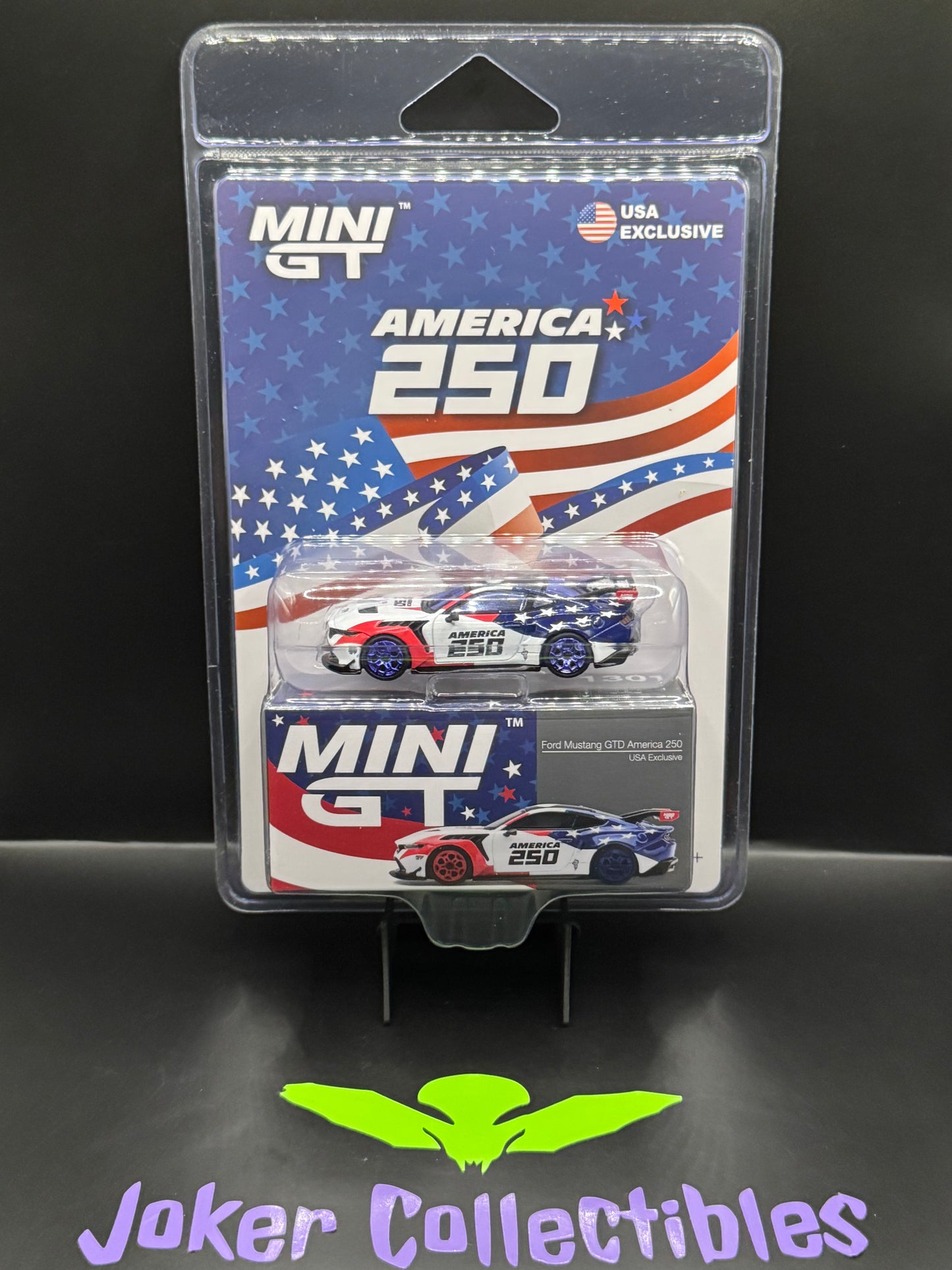 Mini GT Chase #1301 Ford Mustang GTD America 250 USA Exclusive LHD