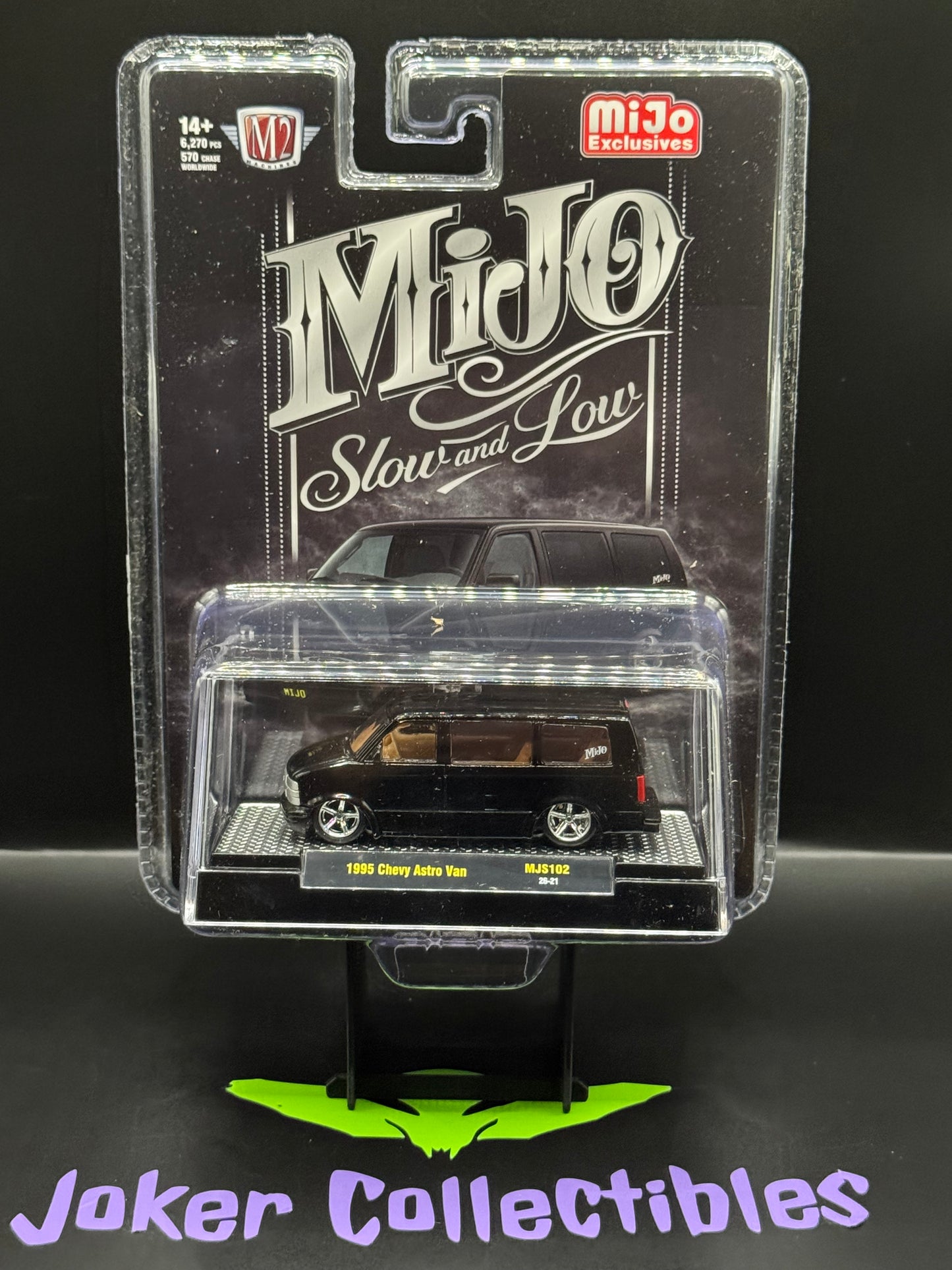 M2 Machines 1995 Chevrolet Astro Van Custom Slow & Low Black MJS102 26-21