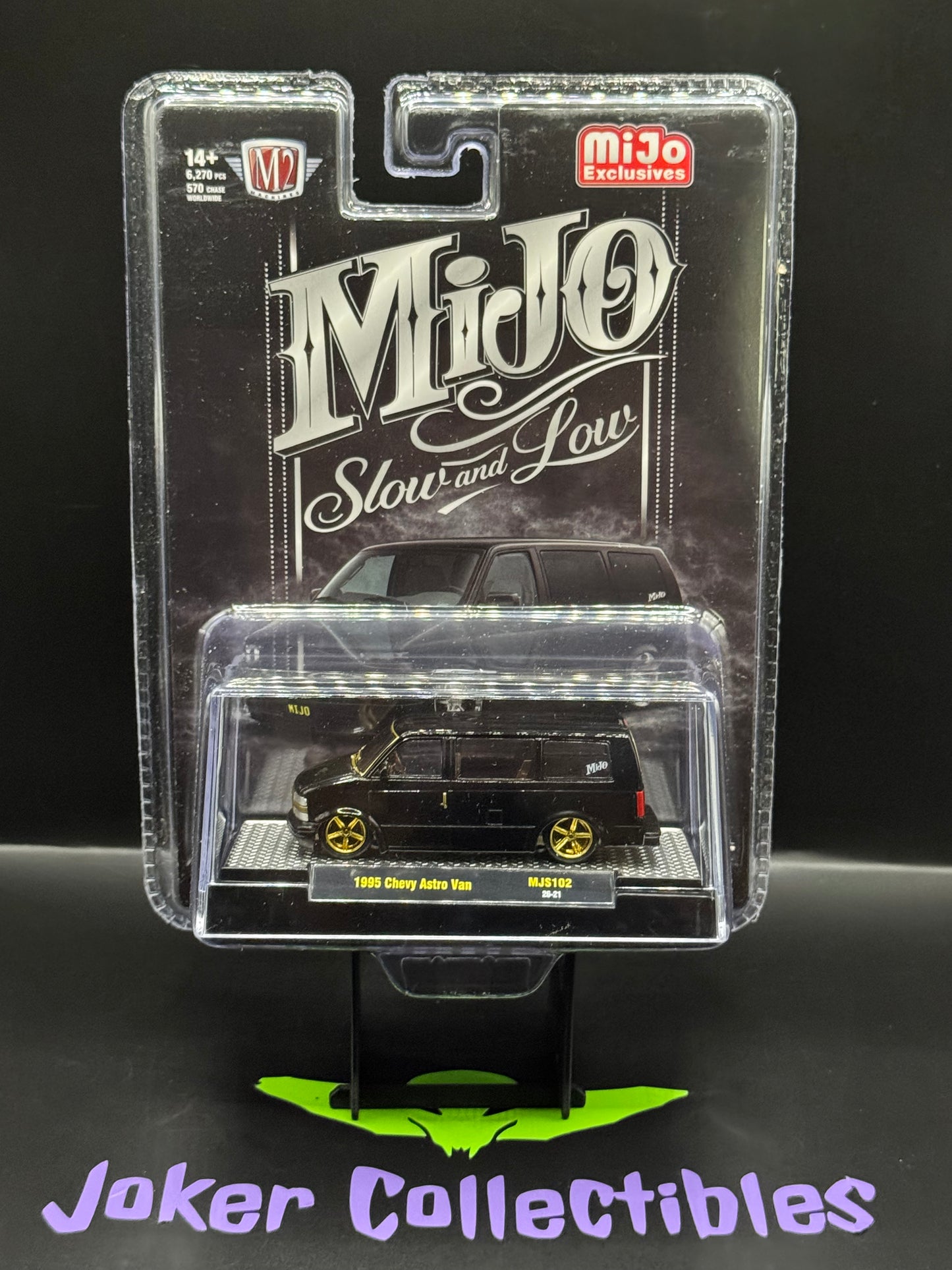 M2 Machines Chase 1995 Chevrolet Astro Van Custom Slow & Low Black MJS102 26-21