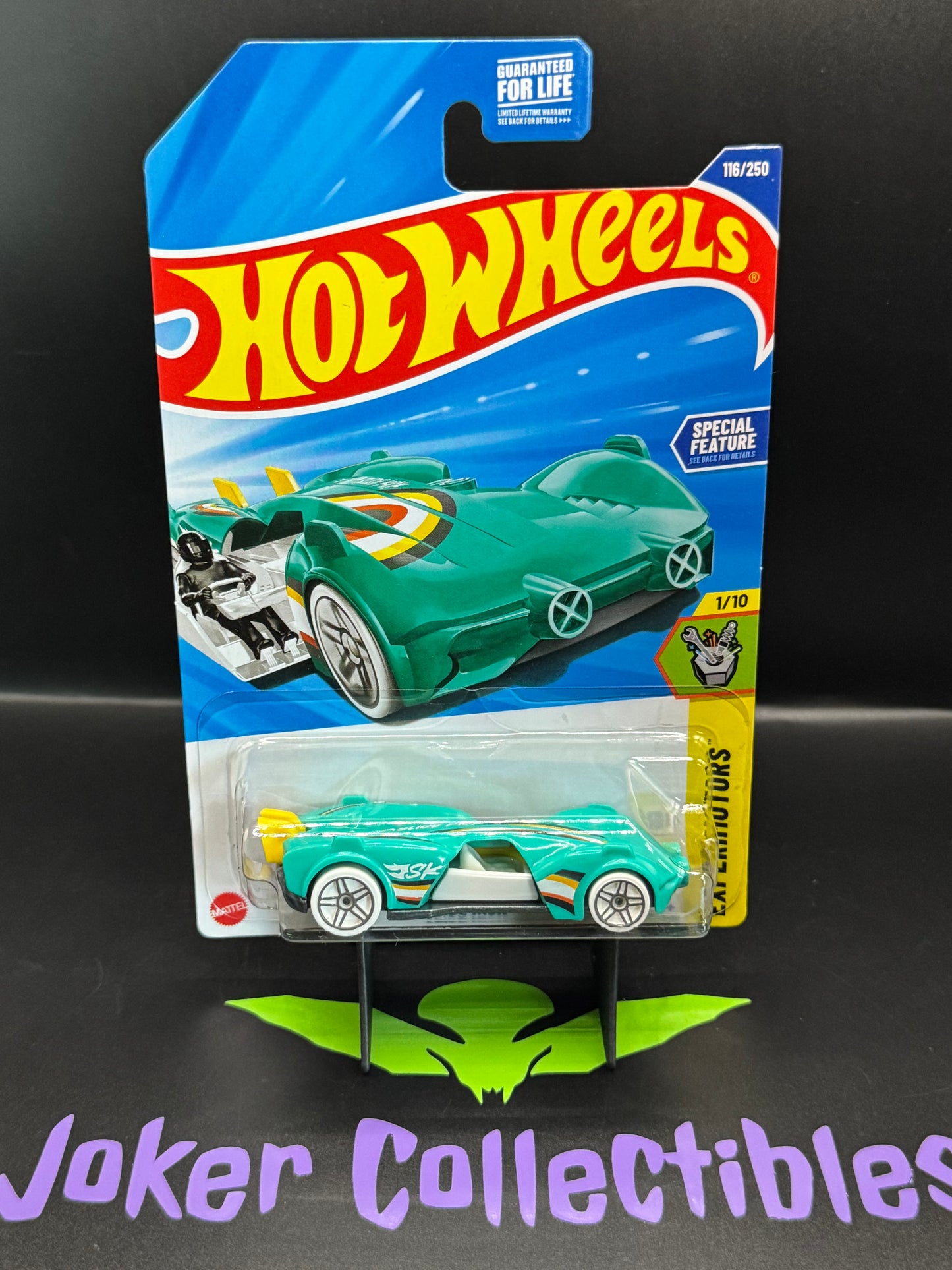 Hot Wheels 2025 Teal Blue Slide Kick 116/250 Experimotors 1/10 M Case