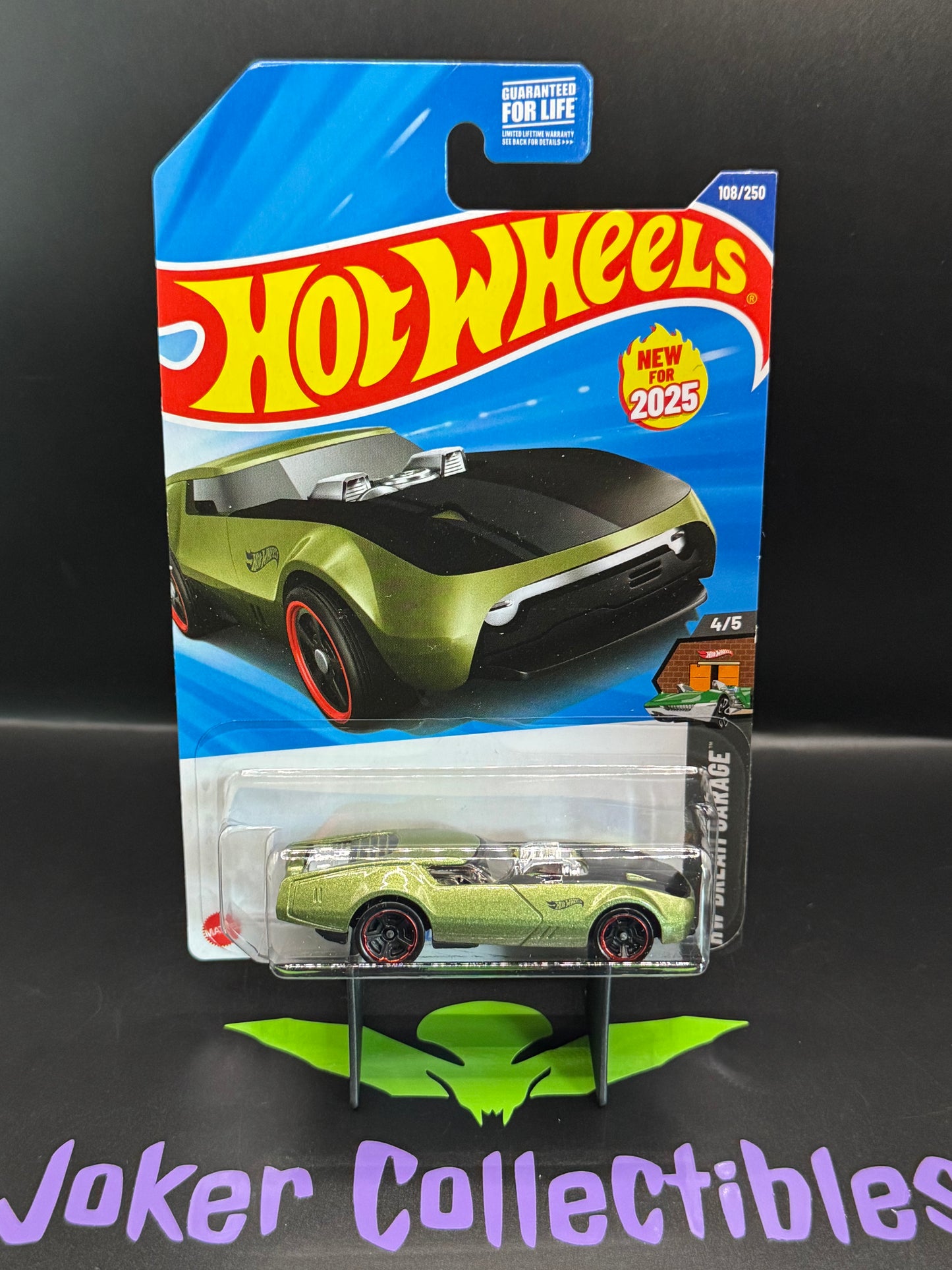 Hot Wheels 2025 Green Slide-Burn 108/250 HW Dream Garage 4/5 L Case