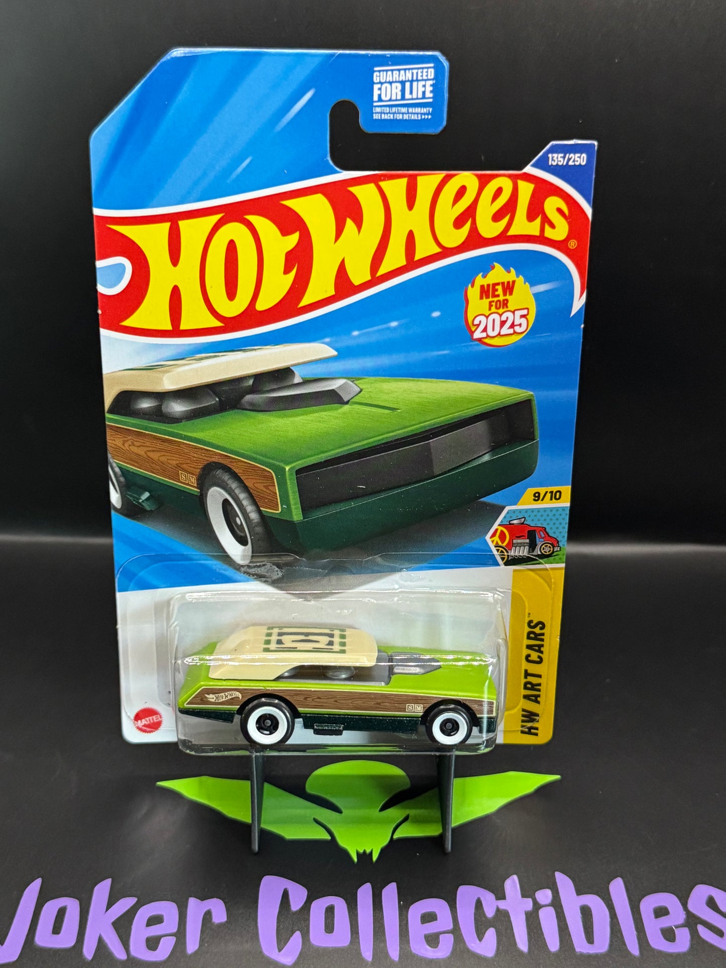 Hot Wheels 2025 Green Brown Long Bloc 135/250 HW Art Cars 9/10 M Case