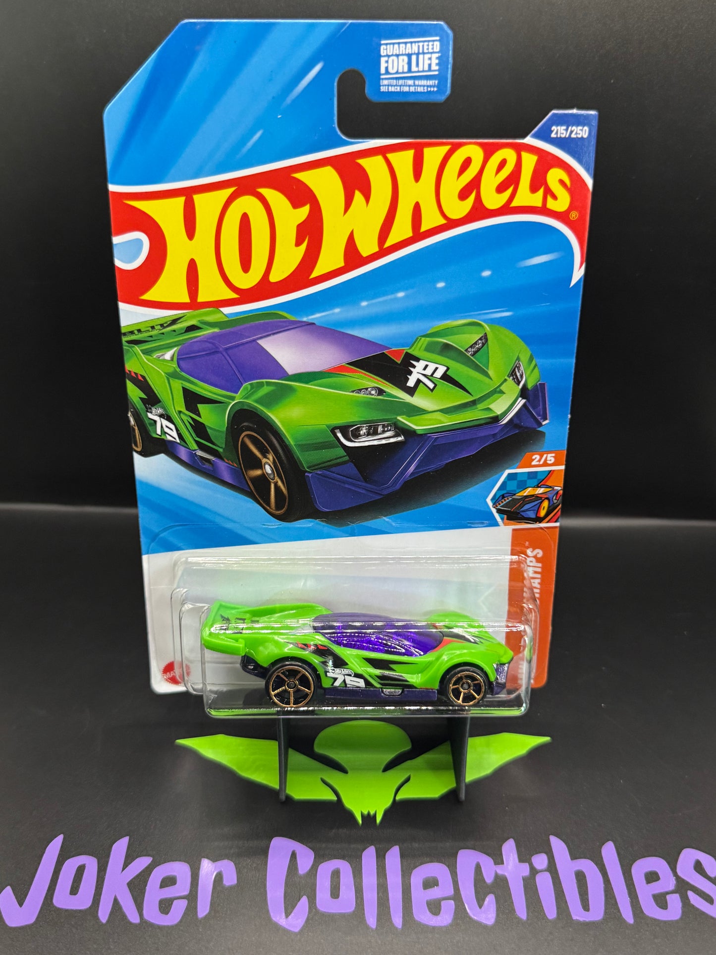 Hot Wheels 2025 Green Blue Blitzspeeder 215/250 HW Track Champs 2/5 M Case