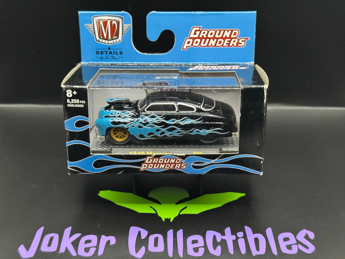 M2 Machines Ground Pounders Black & Blue 1949 Mercury R21 21-02