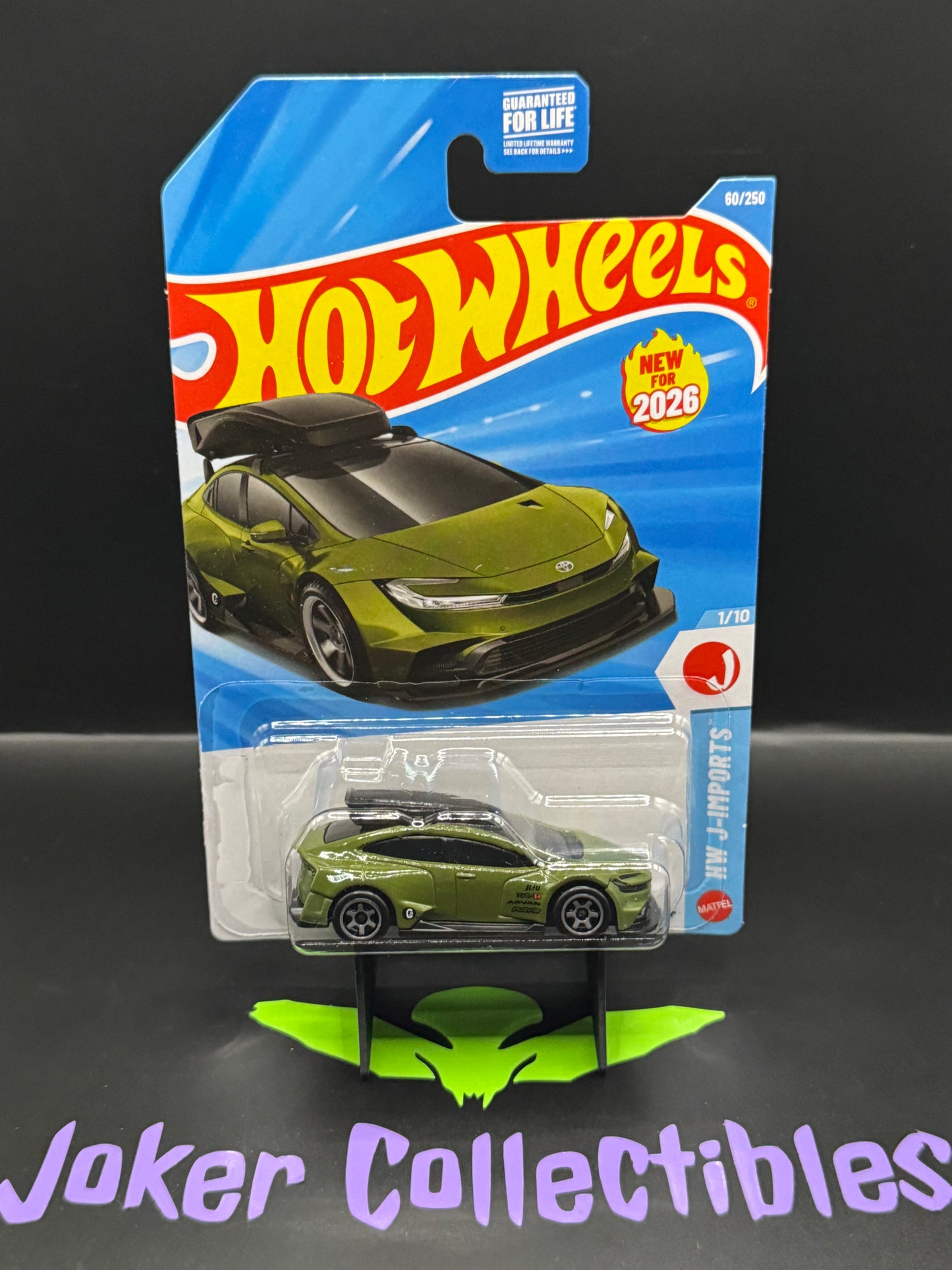 Hot Wheels 2026 Green Toyota Prius Custom With Roof Rack 60/250 HW J-Imports 1/10 M Case