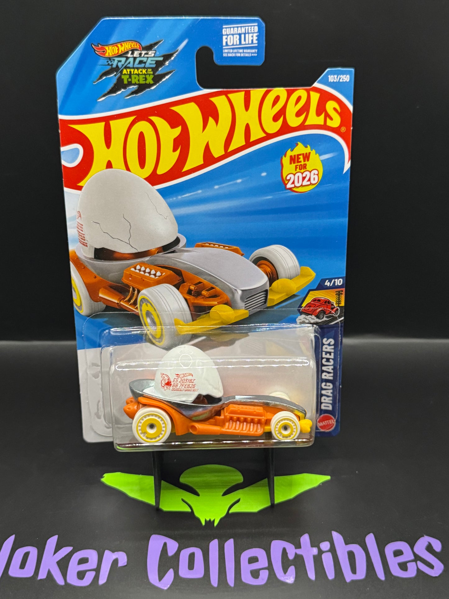 Hot Wheels 2026 Orange Yellow White Eggshelleracer 103/250 Drag Racers 4/10 M Case