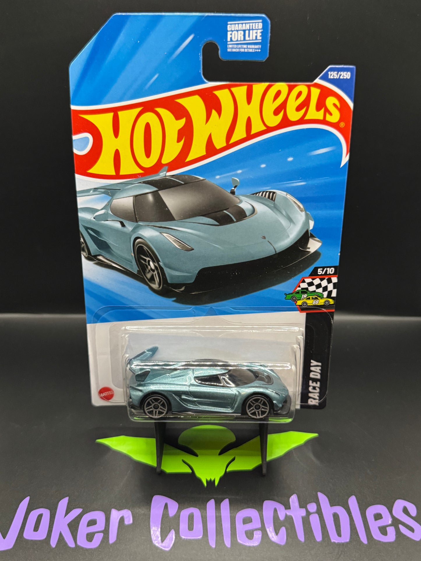 Hot Wheels 2025 Blue Slate 2020 Koenigsegg Jesko 125/250 Race Day 5/10 N Case