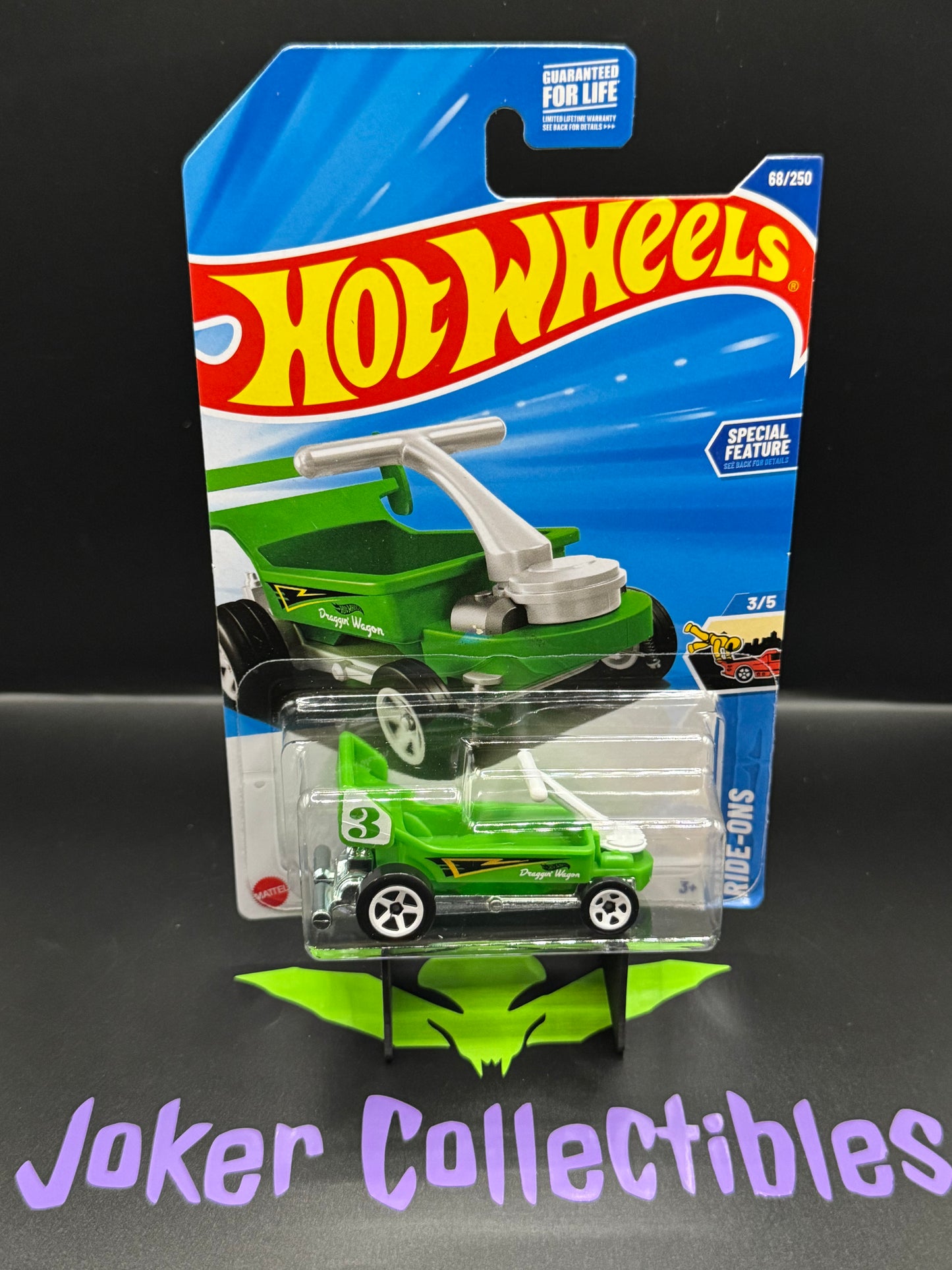 Hot Wheels 2025 Green Draggin' Wagon 68/250 Ride-Ons 3/5 N Case