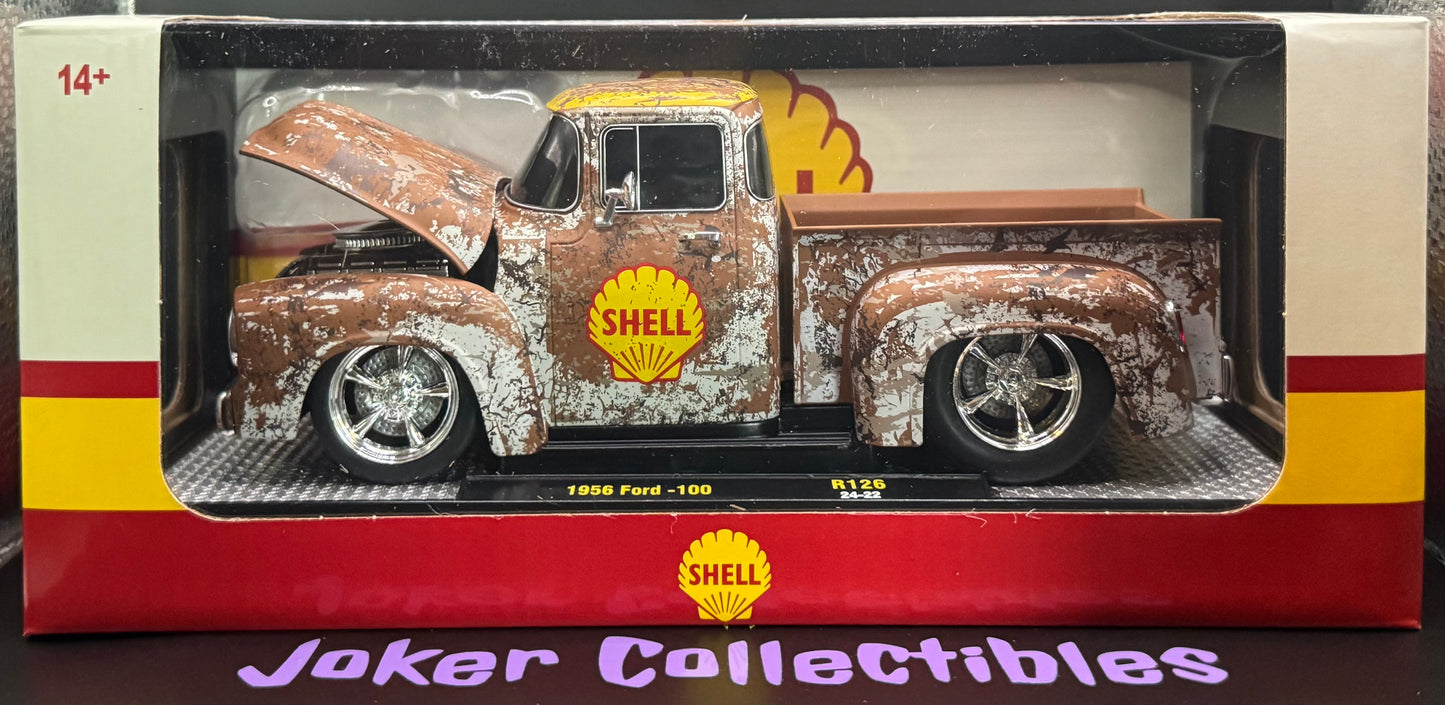 M2 Machines 1:24 1956 Ford F-100 Shell Weathered Rusted R126 22-24