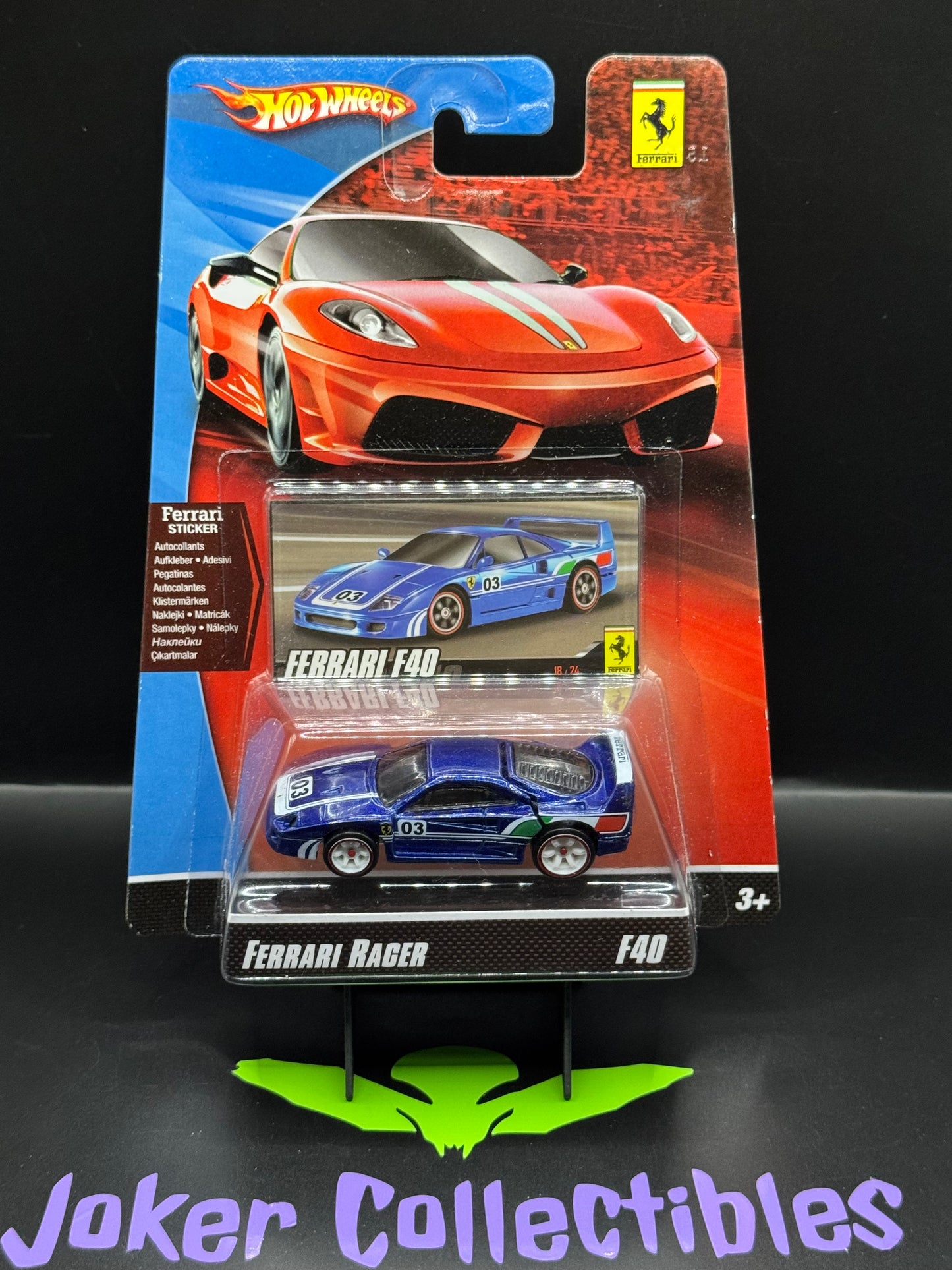 Hot Wheels Ferrari Racer Blue Ferrari F40 18/24