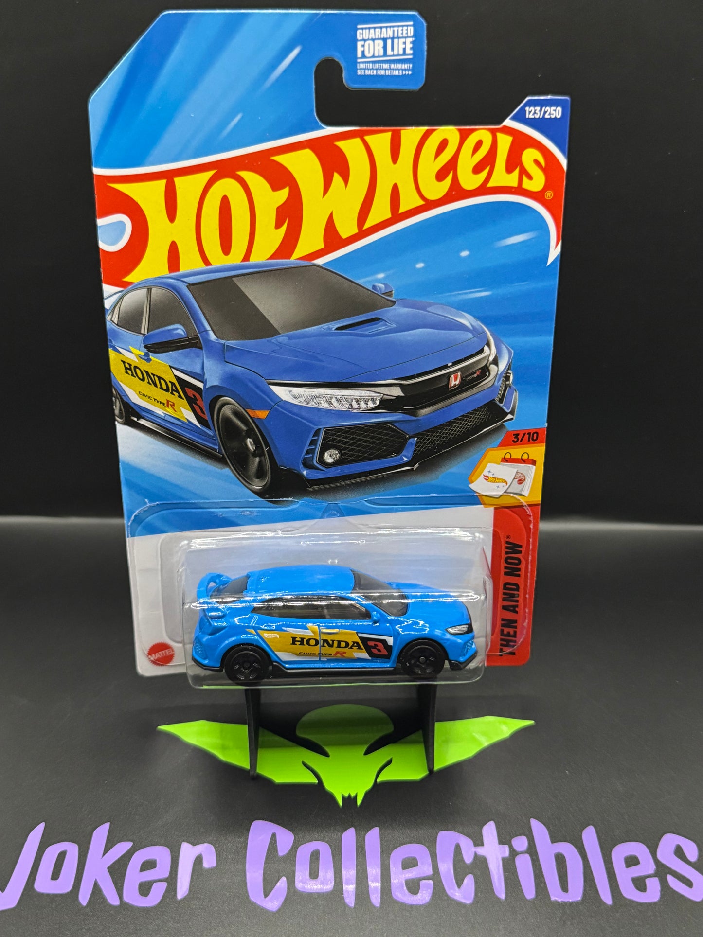 Hot Wheels 2025 Blue 2018 Honda Civic Type R 123/250 Then and Now 3/10 N Case