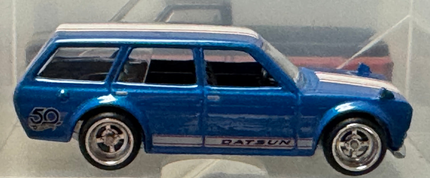 Loose Hot Wheels Premium 2018 50th Anniversary Favorites Blue '71 Datsun Bluebird 510 Wagon