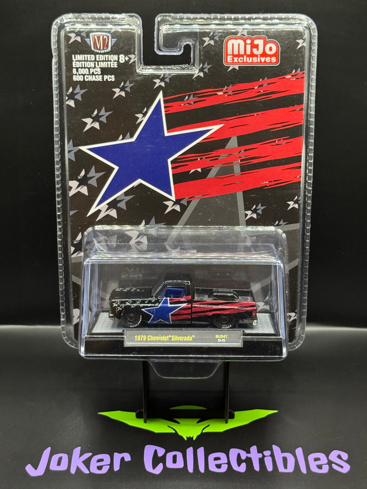 M2 Machines 1979 Chevrolet Silverado Black Stars and Stripes MJS47 22-25