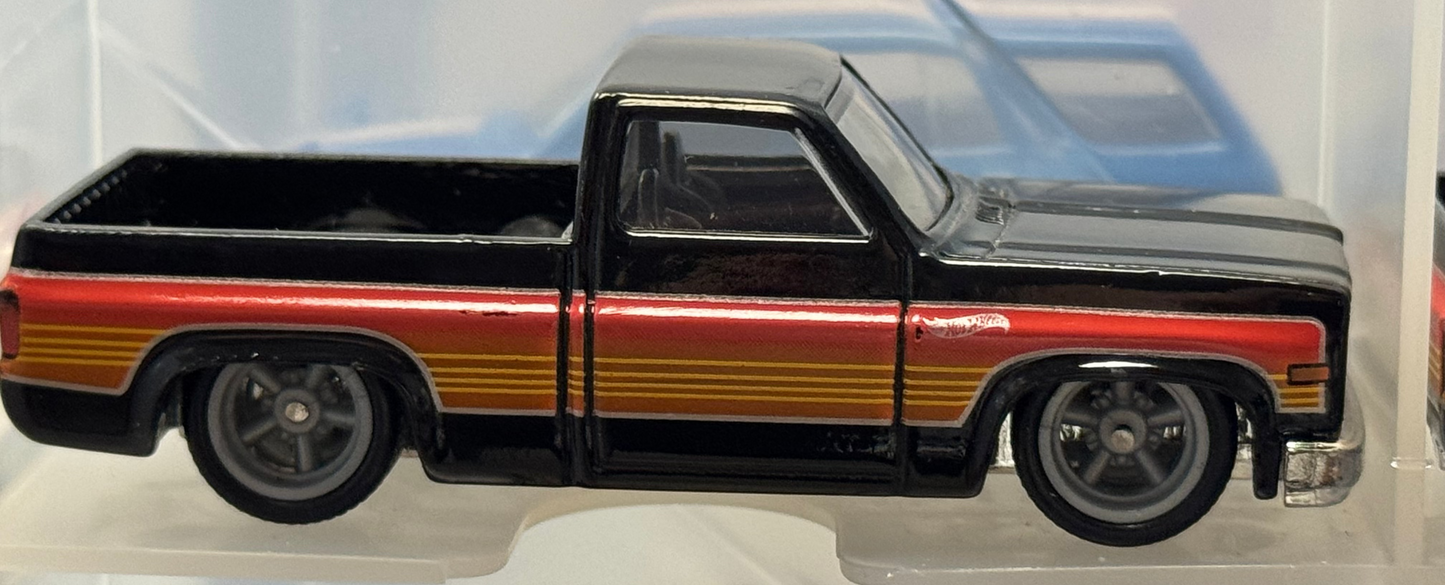 Silver Wheel Swap Loose Hot Wheels 2023 HW Slammed '83 Chevy Silverado