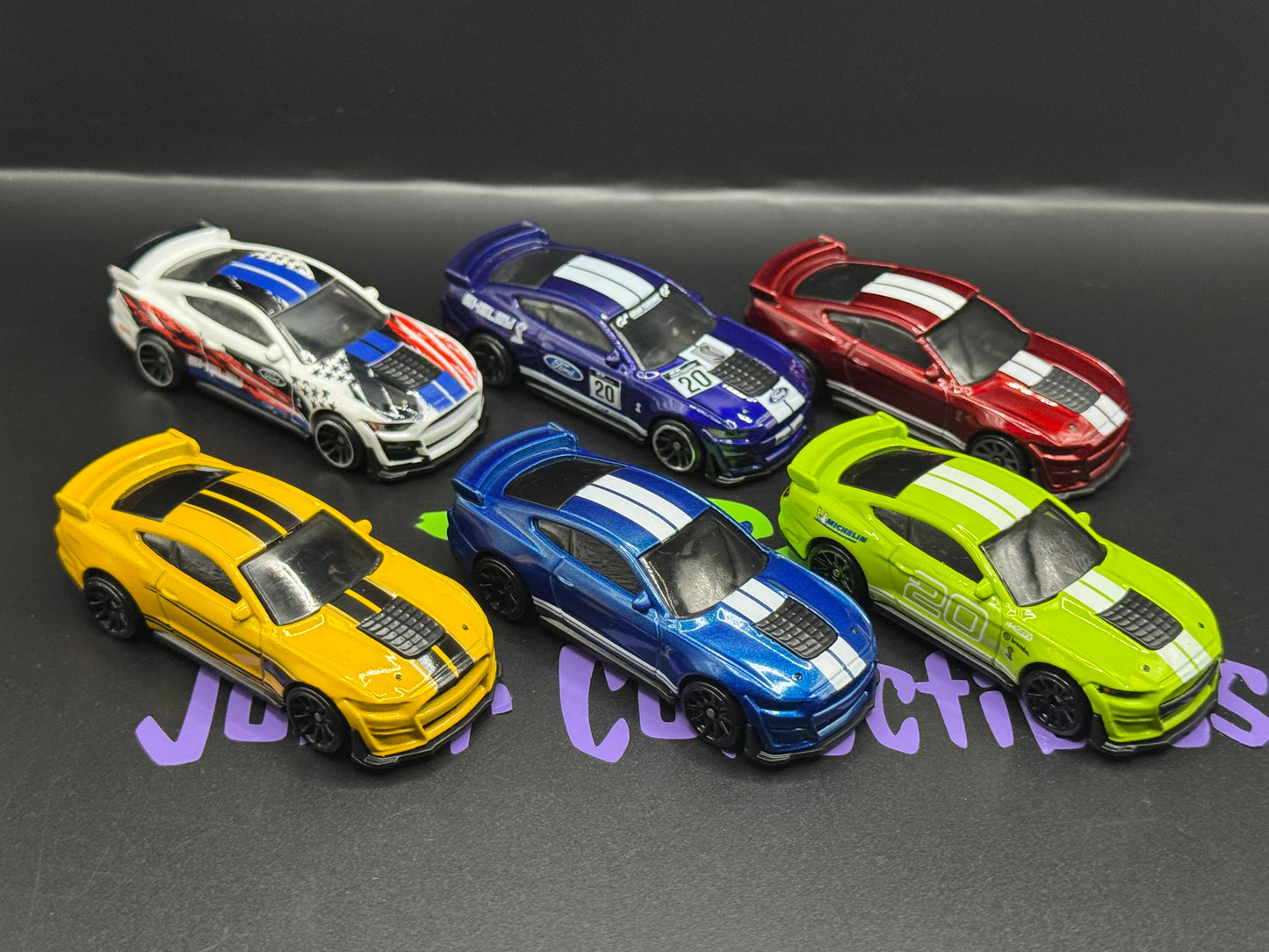 Loose Lot of 6 Hot Wheels '20 Ford Shelby GT500 Blue White Red Green Yellow