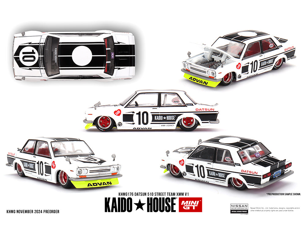 Kaido House Datsun 510 Street Team XMM V1 White KHMG176