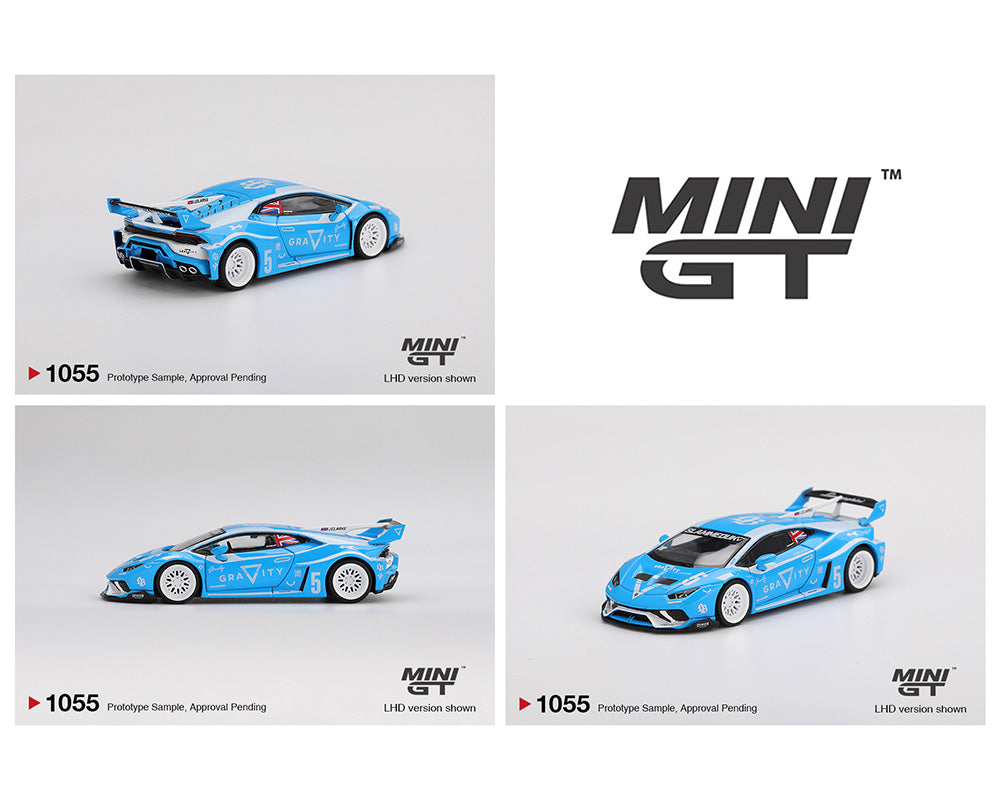 Mini GT #1055 LB★WORKS Lamborghini Huracán GT GRAVITY Blue Preorder
