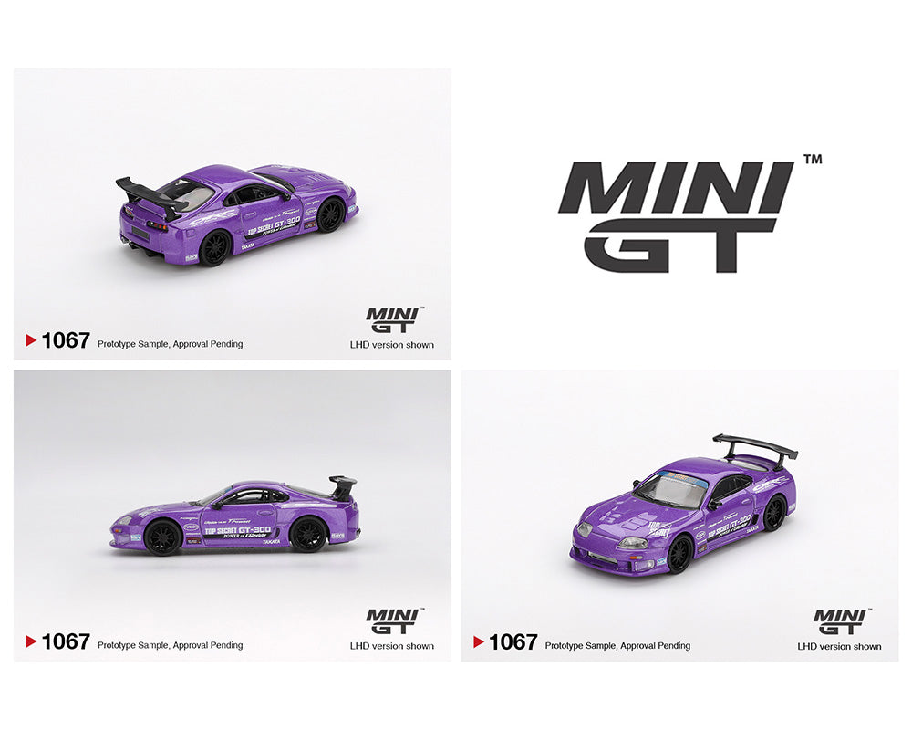 Mini GT #1067 Toyota Supra (A80) Top Secret GT-300 Top Secret Purple Preorder
