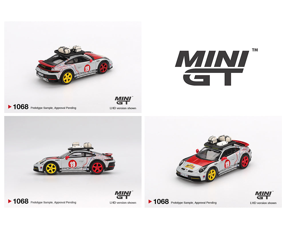 Mini GT #1068 Porsche 911 Dakar Uncle Rally Silver