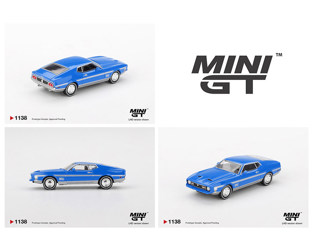 Mini GT #1138 Ford Mustang Mach 1 Grabber Blue