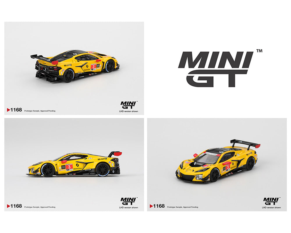 Mini GT #1168 Chevrolet Corvette Z06 GT3.R #3 Corvette Racing by Pratt Miller Motorsports 2025 IMSA Daytona 24 Hrs
