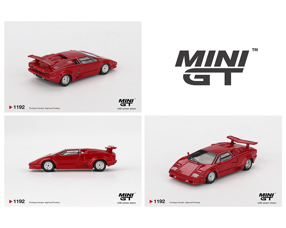 Mini GT #1192 Lamborghini Countach 25th Anniversary Red