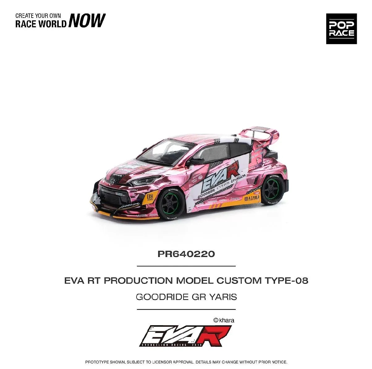 Pop Race EVA RT Production Model Custom Type-08 Goodride Toyota GR Yaris PR64-220